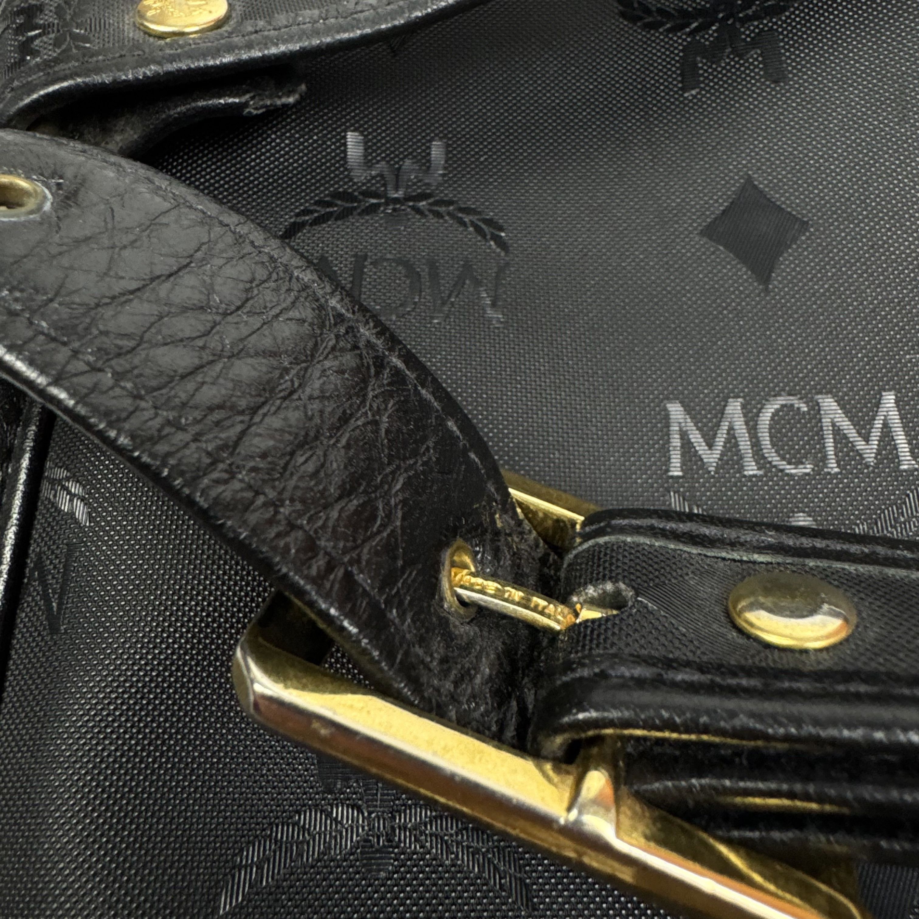MCM MCM Munich Noir Visetos Adjustable Strap Crossbody Bag Size ONE SIZE - 14 Thumbnail