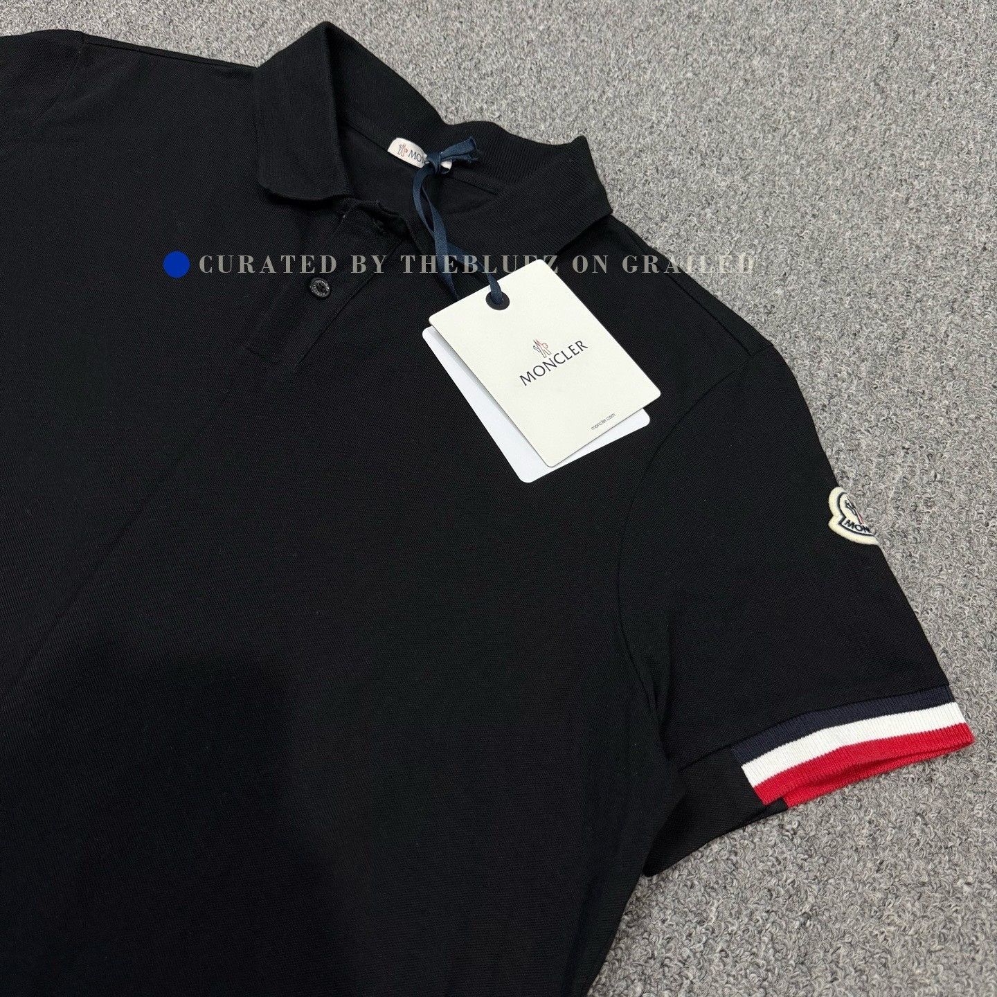 Moncler Moncler Black Logo Short Sleeve Polo Size US L / EU 52-54 / 3 - 3 Thumbnail