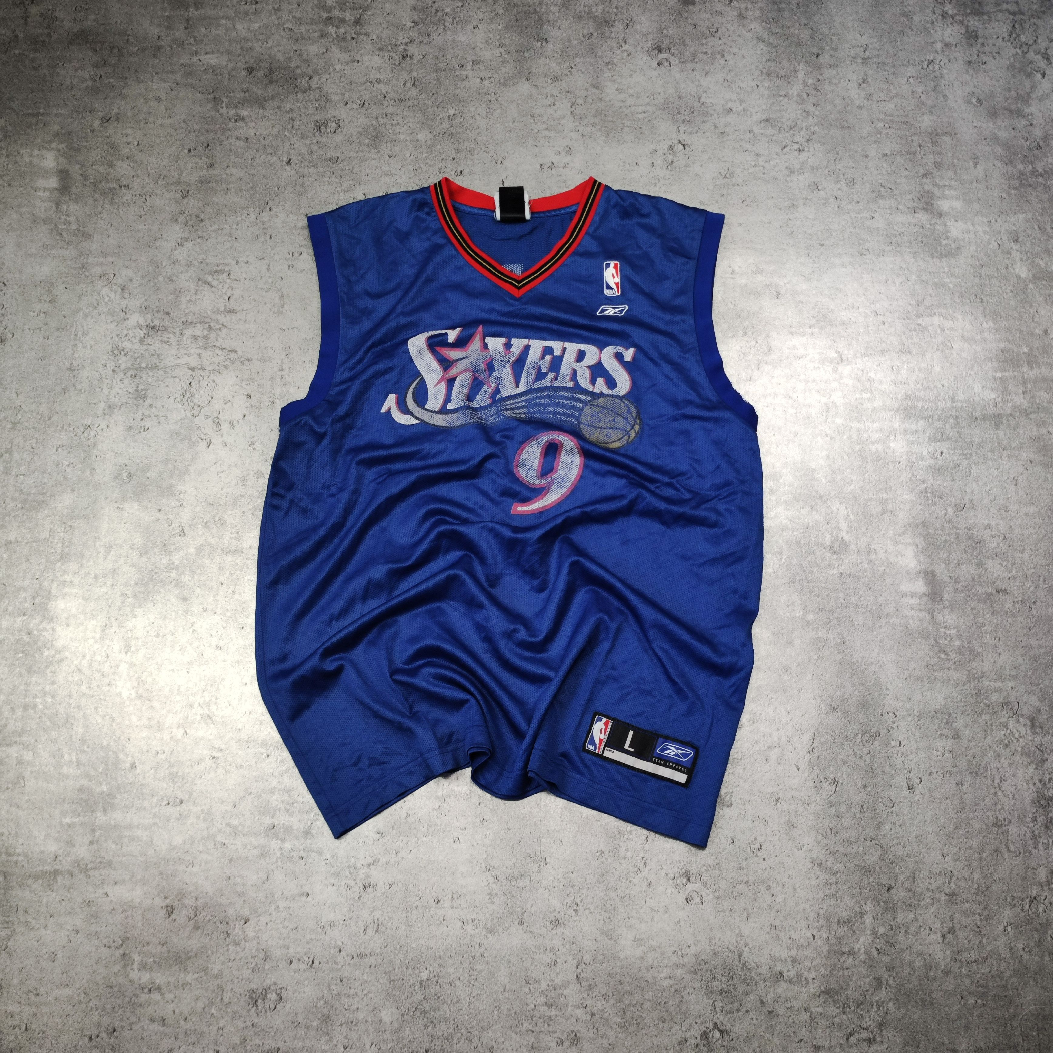 NBA × Reebok RARE Vintage NBA Basketball Sixers #9 Iguodala Jersey Size US L / EU 52-54 / 3 - 1 Thumbnail