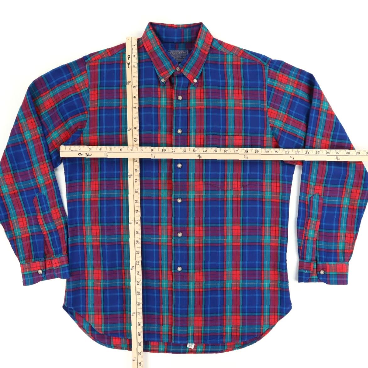 Pendleton VTG Pendleton Tartan Plaid USA Wool Long Sleeve Button Down Shirt Blue Men's L Size US L / EU 52-54 / 3 - 3 Thumbnail