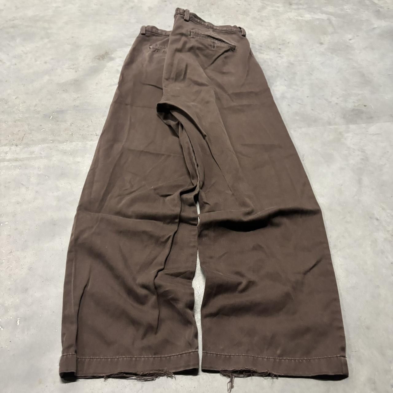 Japanese Brand × Vintage Crazy Vintage Y2K/2000s Brown Essential Casual Pants! Size US 36 / EU 52 - 4 Thumbnail