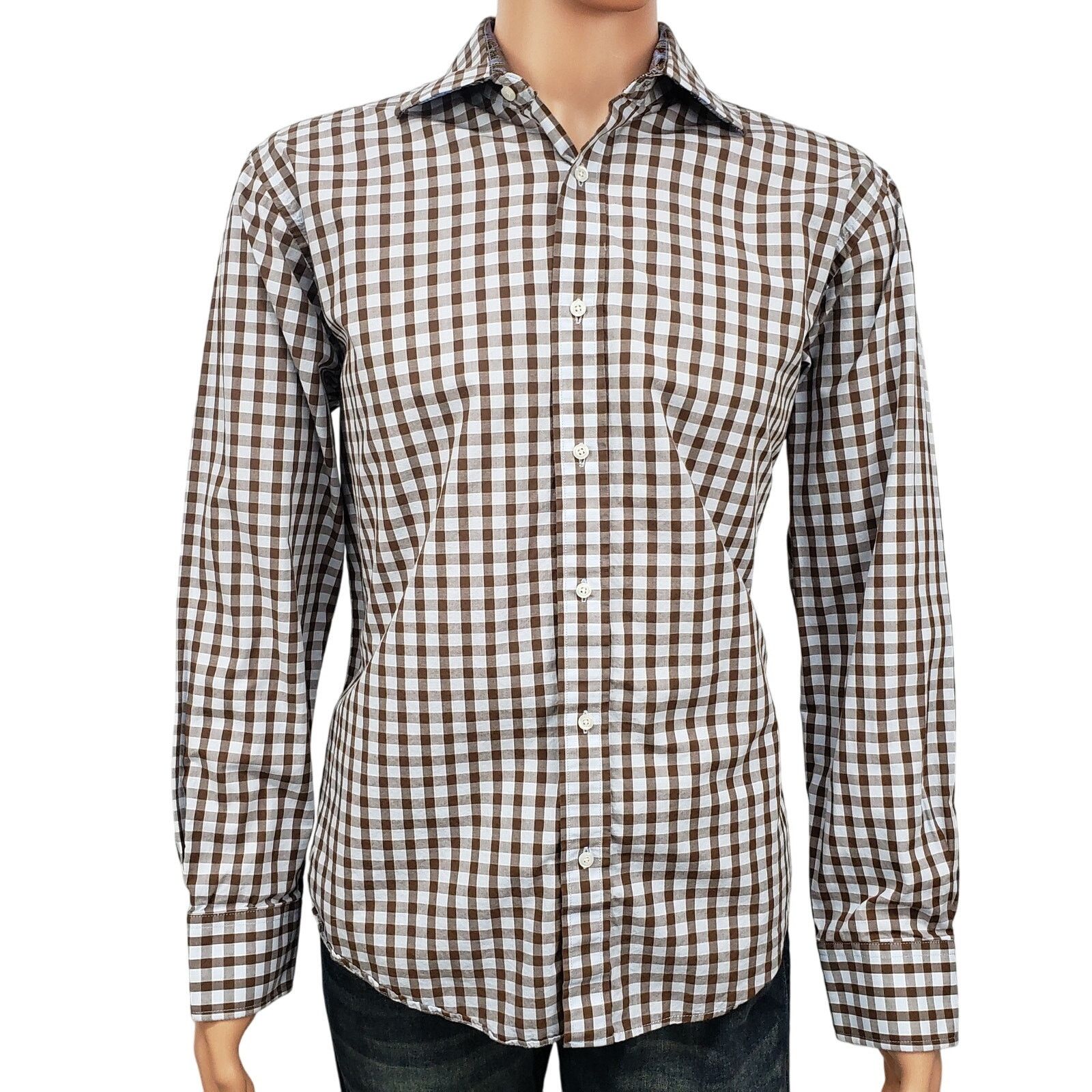 Other Christian Aujard Paris Shirt Check Paisley Flip Cuff Collar Size US L / EU 52-54 / 3 - 3 Thumbnail