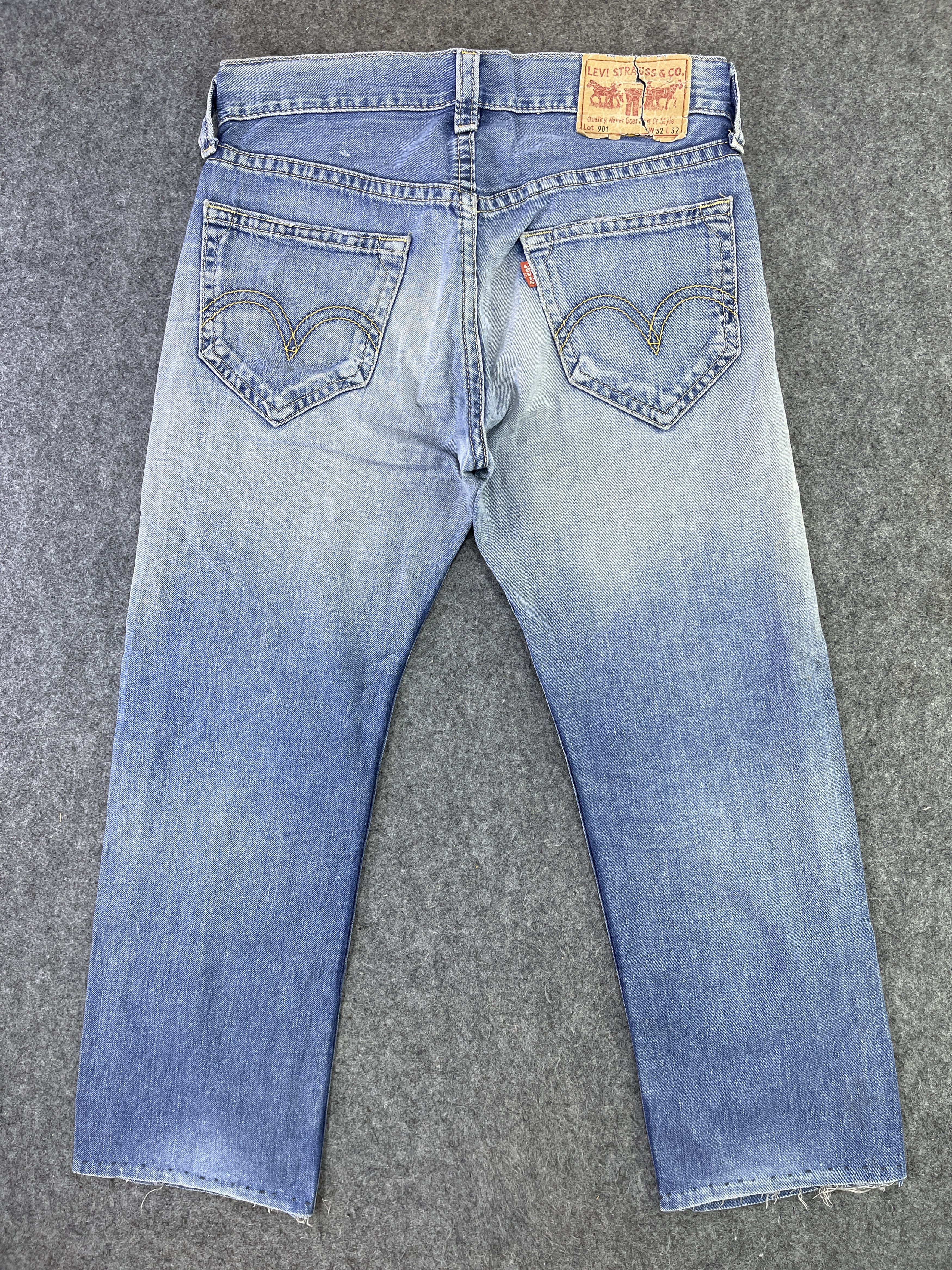 Levi's Vintage Levis 901 Faded Distressed Jeans - J917 Size US 34 / EU 50 - 3 Thumbnail