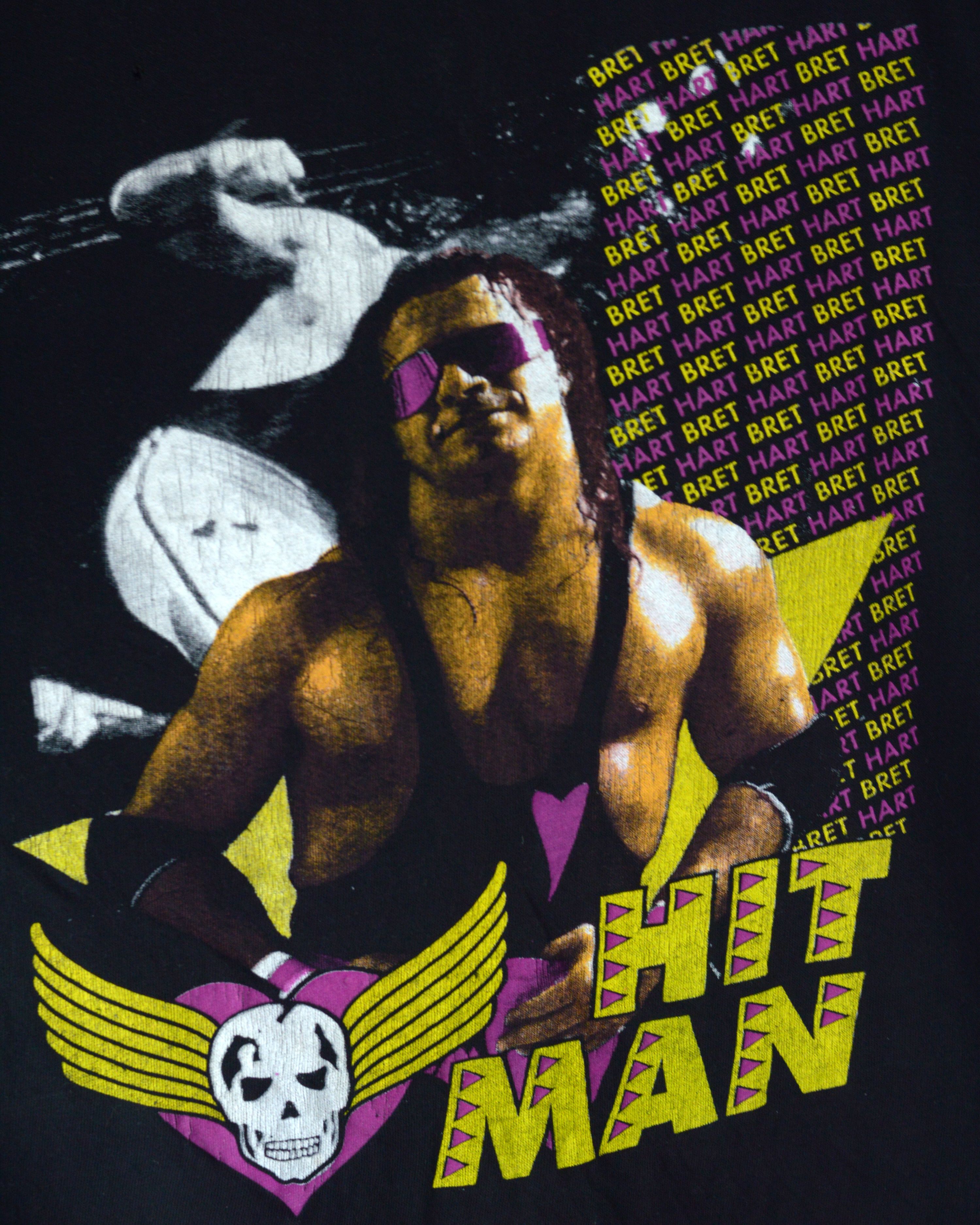 Vintage Vintage Bret Hitman Hart 90s t shirt Size US M / EU 48-50 / 2 - 2 Thumbnail