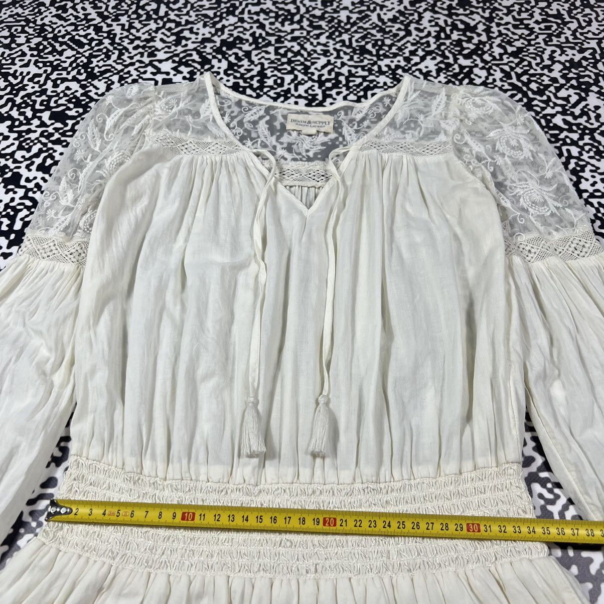 Denim & Supply Ralph Lauren Vintage Y2K Denim & Supple Ralph Lauren Lace Boho Mini Dress Size S / US 4 / IT 40 - 22 Thumbnail