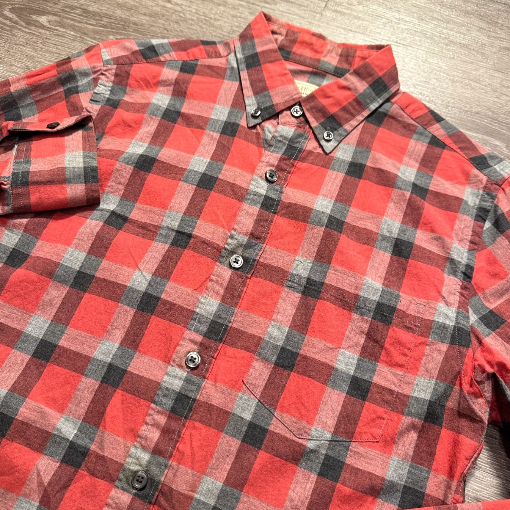J.Crew J.CREW Shirt Mens XS Red Plaid 100% Cotton 2 Ply Long Sleeve Button Up Casual Size US XS / EU 42 / 0 - 2 Thumbnail