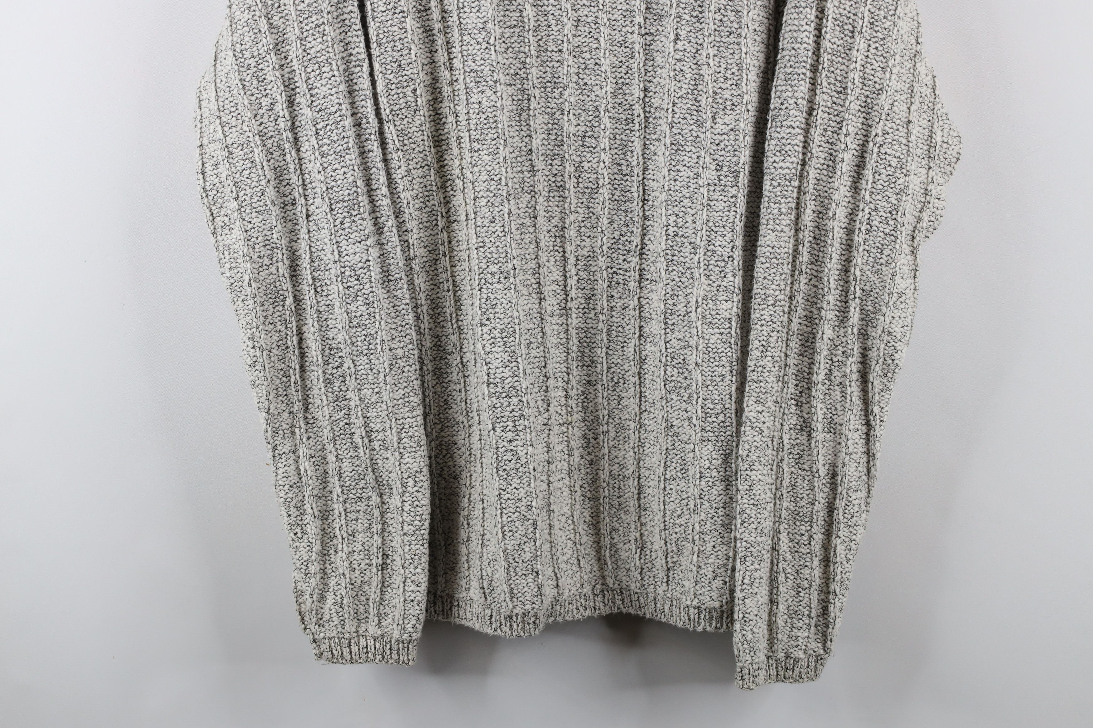 Vintage 90s Streetwear Ribbed Knit Crewneck Sweater USA