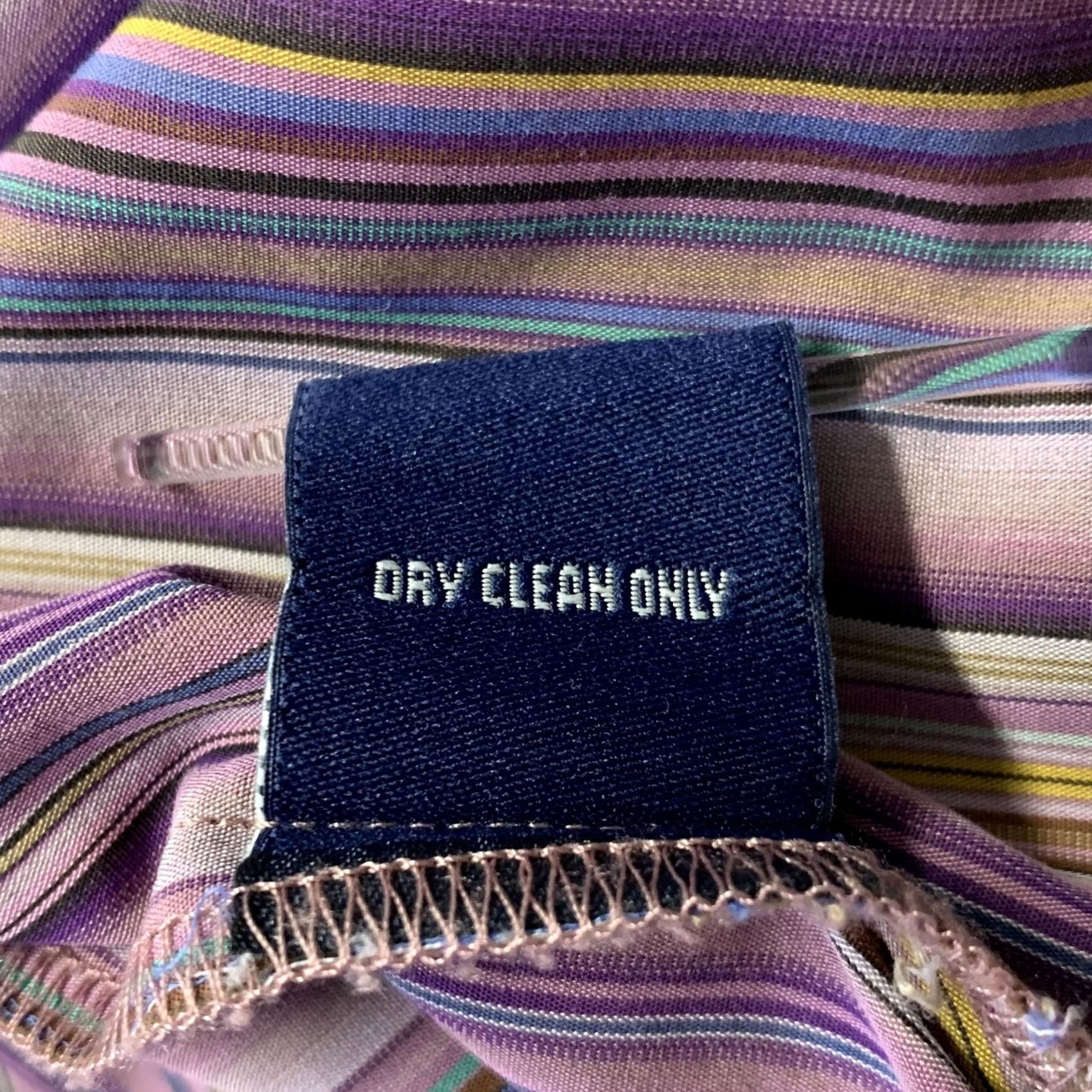 Robert Graham ROBERT GRAHAM Purple Multi-Color Stripe Cotton Blend Long Sleeve Shirt Adult L Size US L / EU 52-54 / 3 - 7 Thumbnail