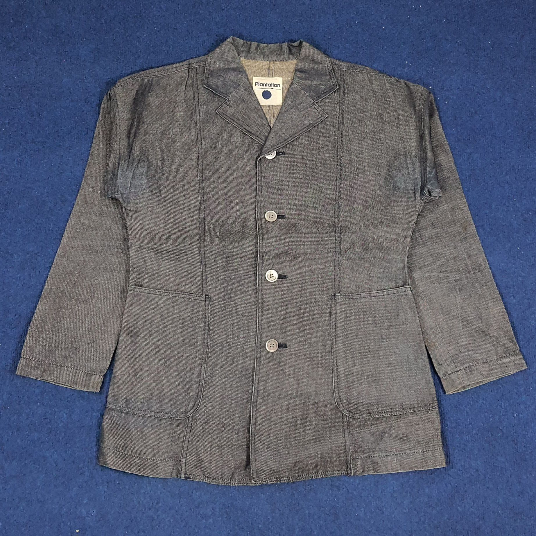 Issey Miyake × Japanese Brand × Vintage Vintage Plantation by Issey Miyake Japan Design Denim Blazer Size US S / EU 44-46 / 1 - 1 Thumbnail