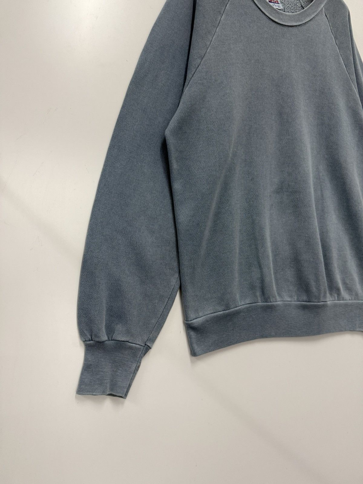 Anvil 🔥 90's Anvil Dyed Blue Plain Made in USA Plain Sweatshirt -L Size US M / EU 48-50 / 2 - 4 Thumbnail