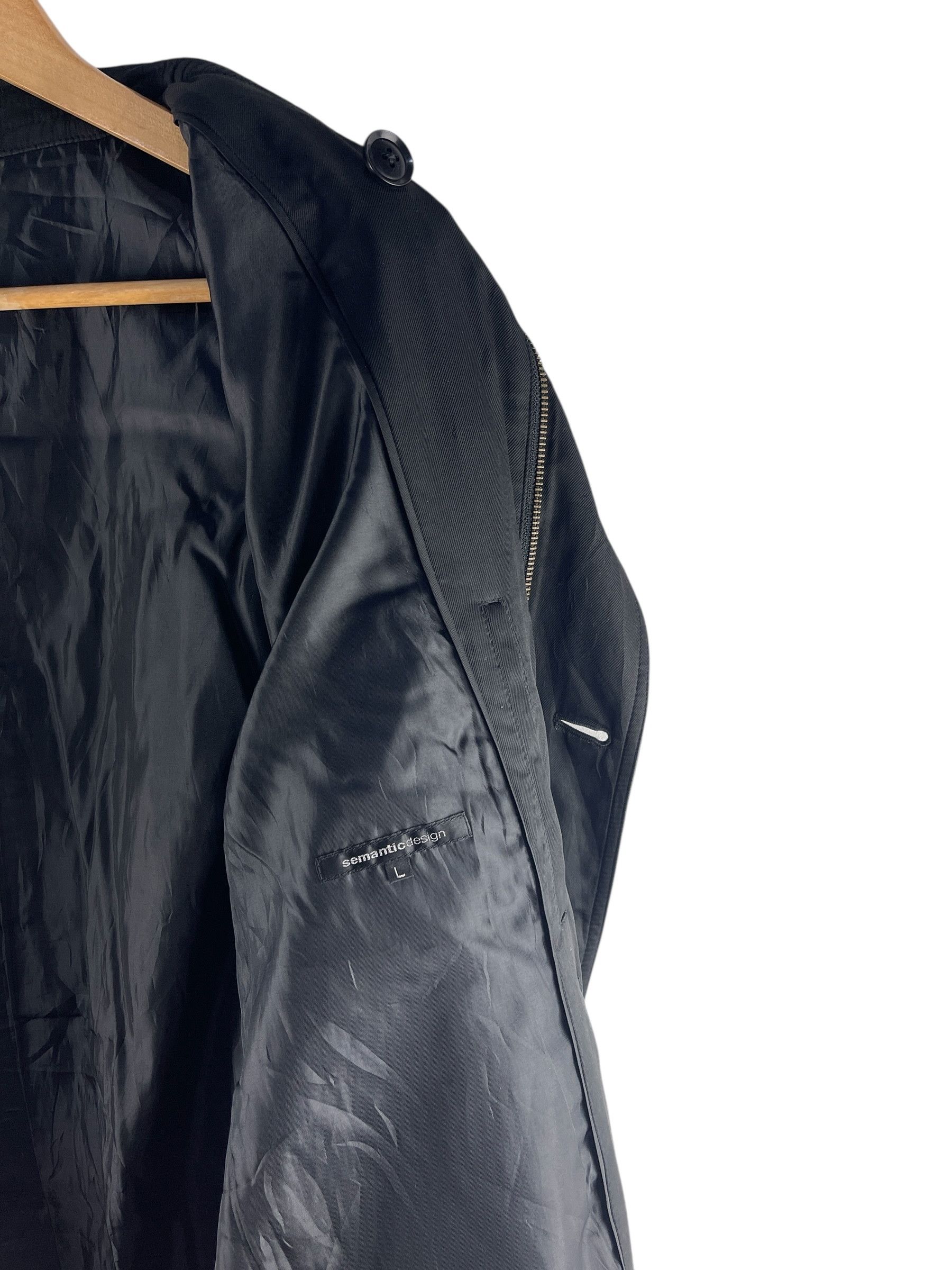 semanticdesign Semanticdesign Black Double-Breasted Trench Coat Jacket Size US M / EU 48-50 / 2 - 15 Thumbnail