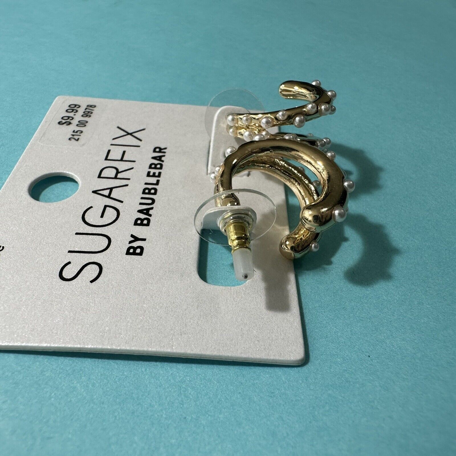 Other SUGARFIX by BaubleBar Pearl Gold Double Hoop Earrings Size ONE SIZE - 5 Thumbnail