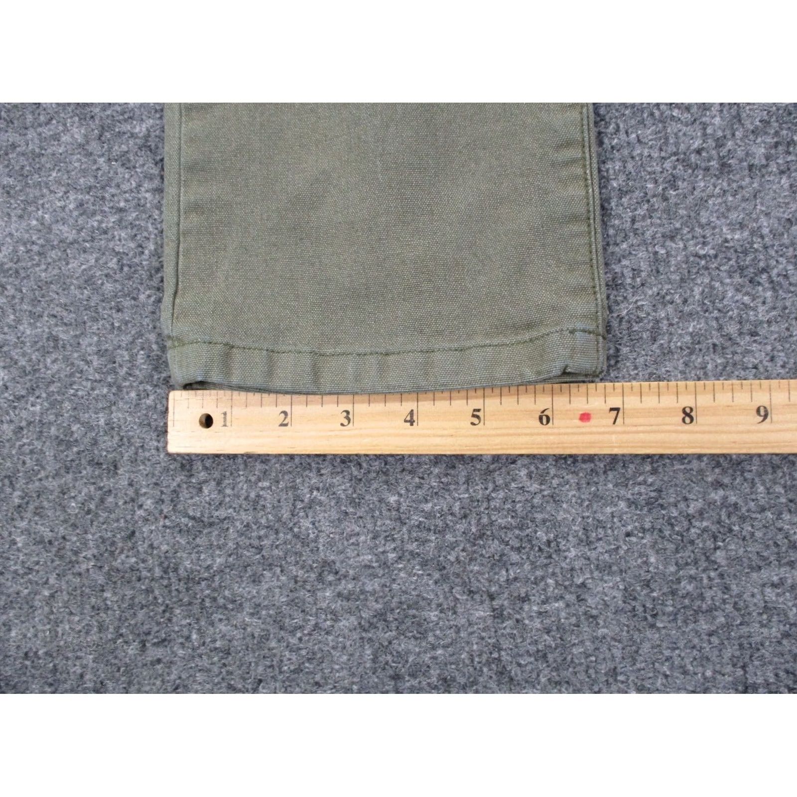 Vintage Proof Mens Green Chino Pants 34x32 Straight Vintage? No. Preppy Style, 5-Pocket, Button Zip, Cotton Lycra, Regular Fit Size US 34 / EU 50 - 5 Thumbnail