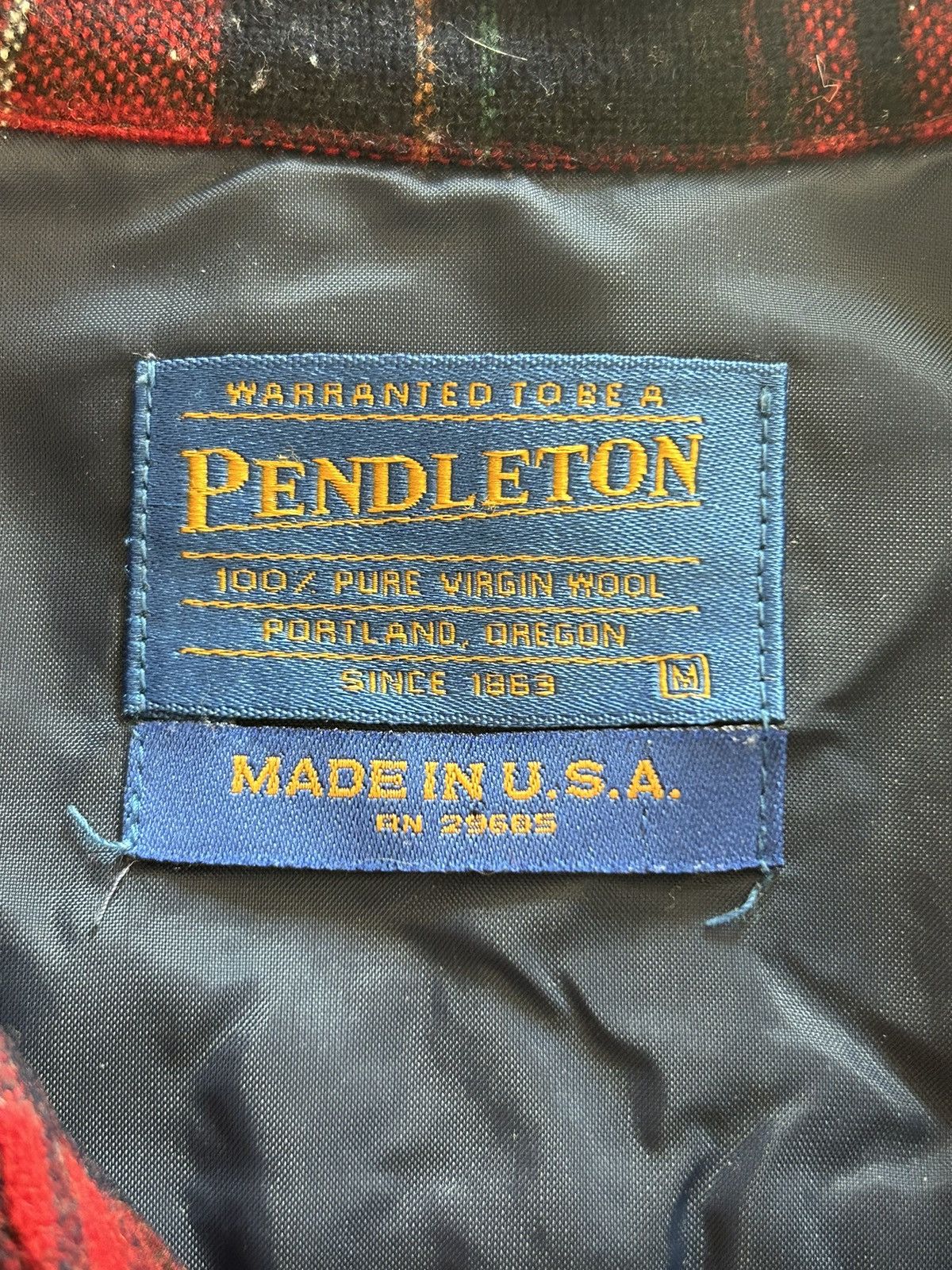 Pendleton Pendleton Vintage Flannel Made in USA Red Blue Medium Size US M / EU 48-50 / 2 - 2 Thumbnail