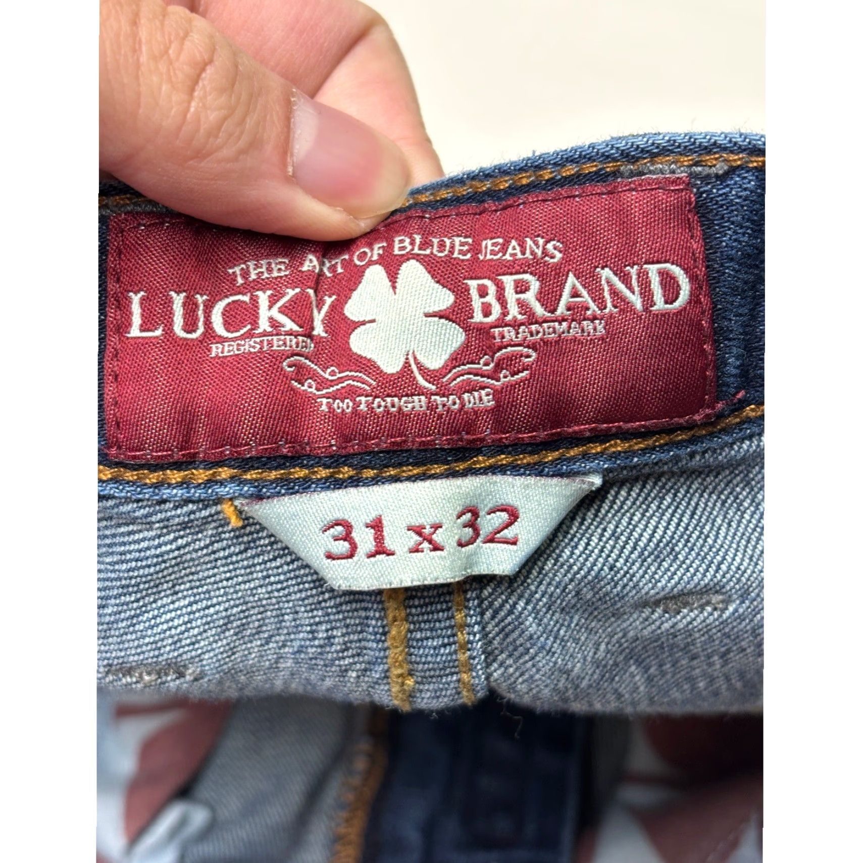 Lucky Brand Lucky Brand 181 Relaxed Straight Jeans Blue Denim 31x32 Medium Wash Mens Jeans Size US 31 - 5 Thumbnail