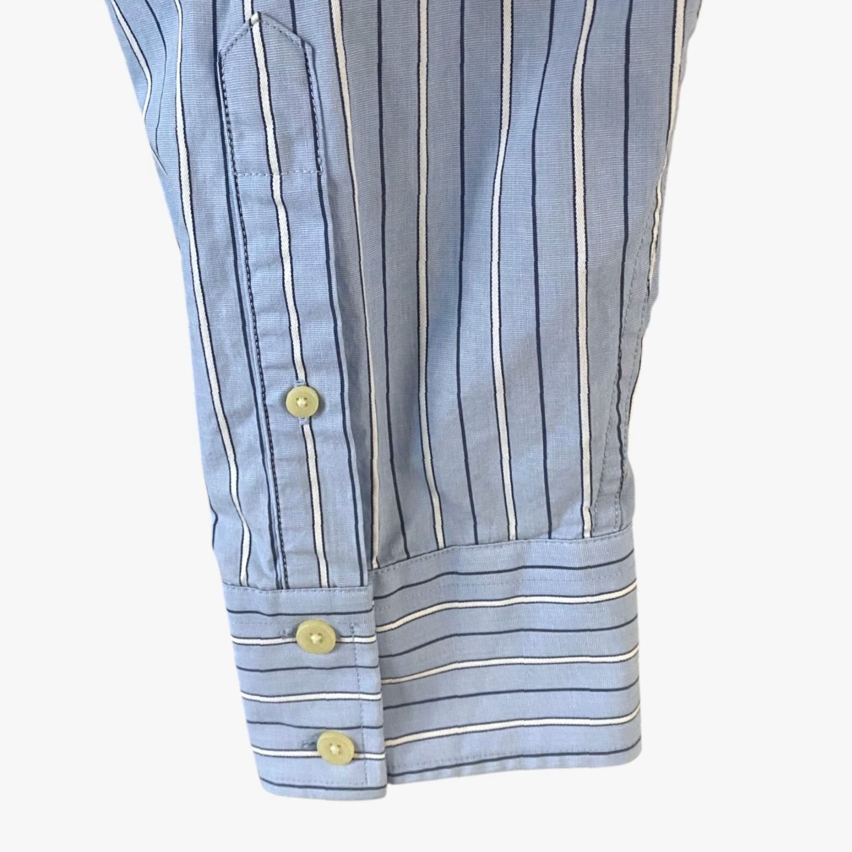 Abercrombie & Fitch Abercrombie & Fitch Striped Dress Shirt Blue Button-Up Long-Sleeve Men's XL"} Size 46R - 7 Thumbnail