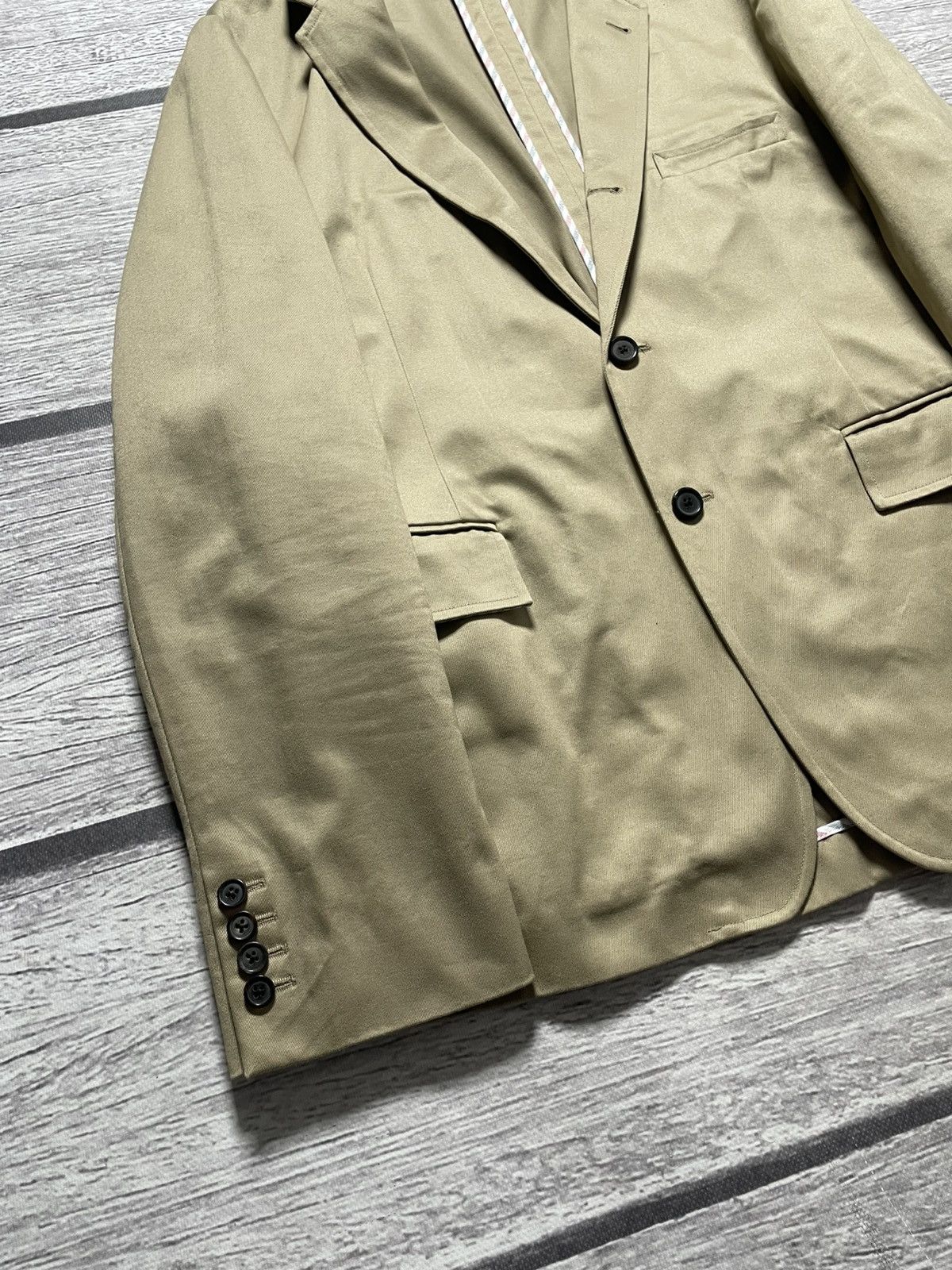 Thom Browne Thom Browne Beige Unconstructed Classic Blazer Size 48R - 5 Thumbnail