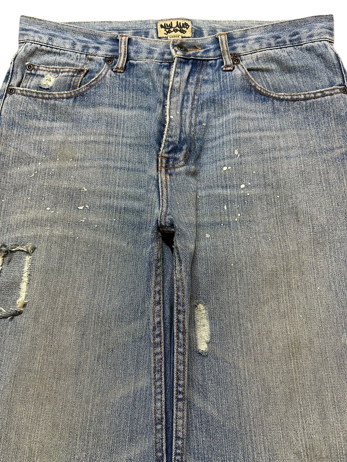 Japanese Brand Vintage Japanese Nylaus Faded Distressed Baggy Jeans Size US 32 / EU 48 - 3 Thumbnail