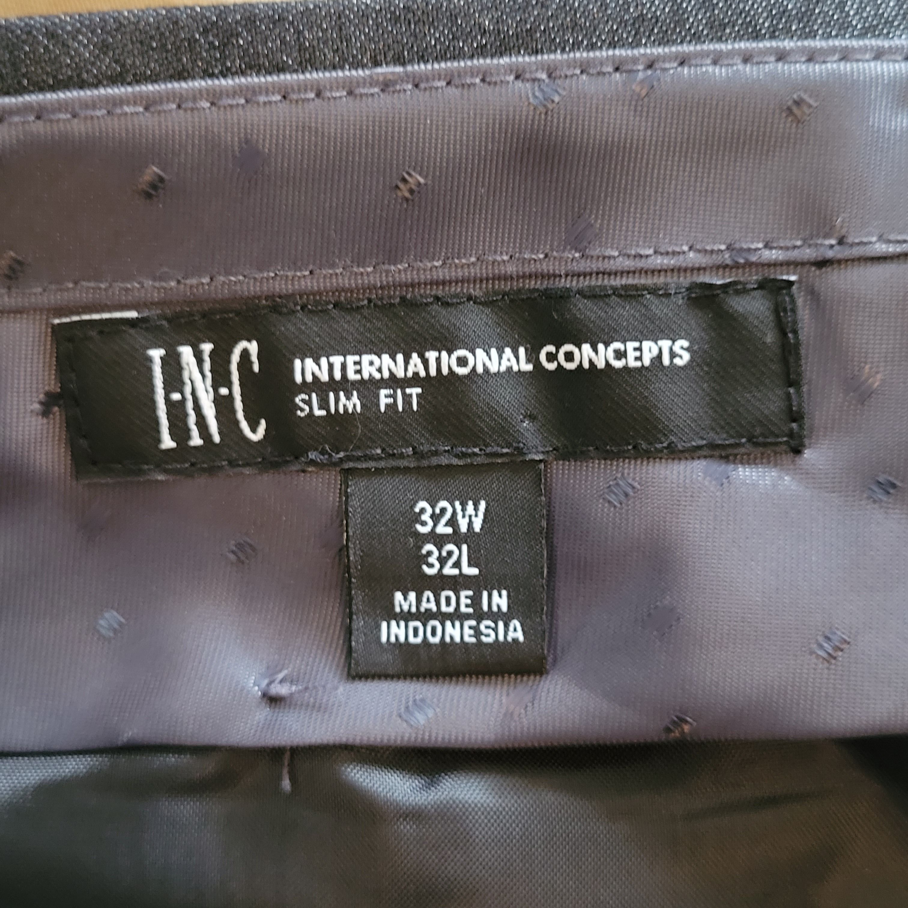 I.N.C 35x29 Black Shiny w/ Purple Stripe Size 34R - 4 Thumbnail