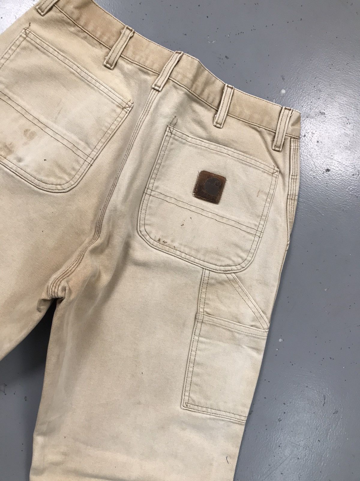 Vintage 90s Vintage sunfade Carhartt B11 BRN carpenter denim Size US 32 / EU 48 - 15 Thumbnail