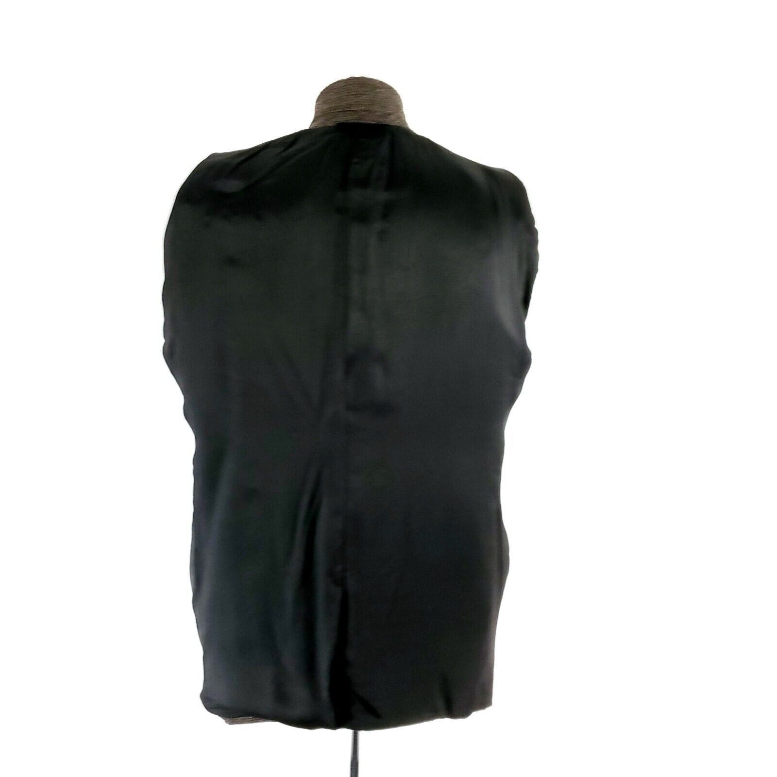 Pierre Cardin Pierre Cardin Wool Tweed 2 Button Sport Coat 42R Black Green Size 42R - 10 Thumbnail