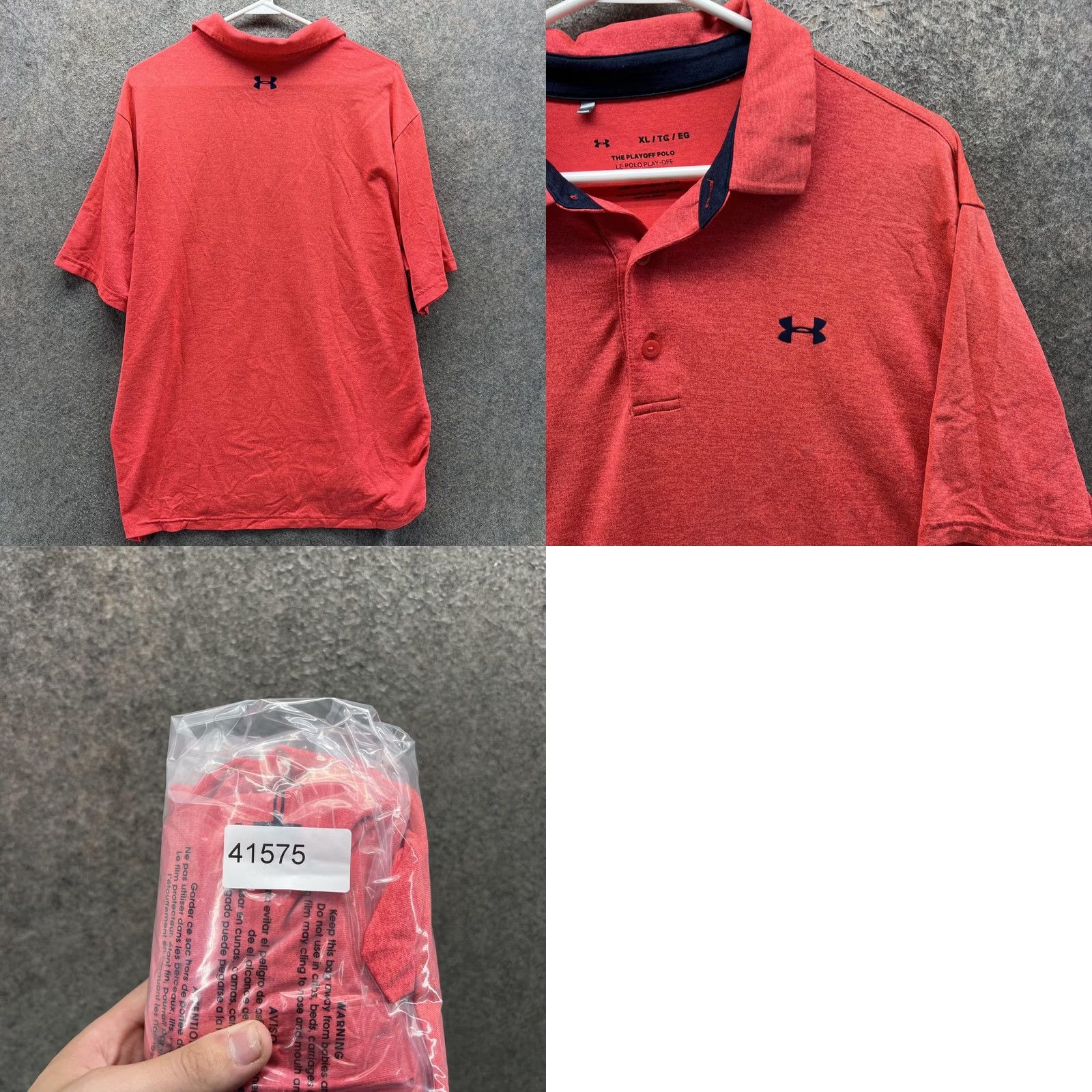 Under Armour Under Armour The Playoff Polo Shirt Mens XL Red Solid Golf Stretch Tagless Polo Shirt Short Sleeve Relaxed Fit Regular Size US XL / EU 56 / 4 - 8 Thumbnail