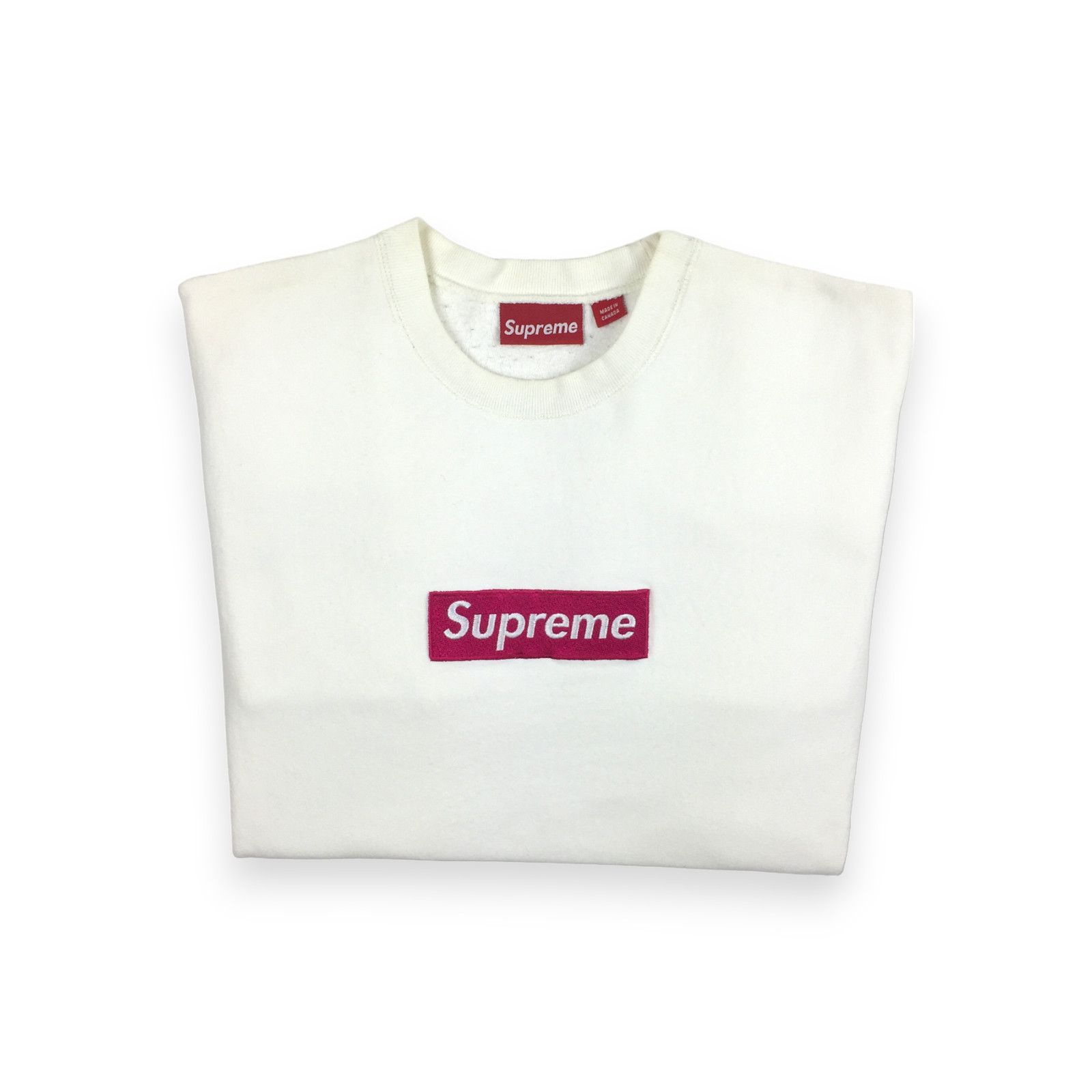 Supreme 2006 Supreme Pink Magenta White Box Logo Crewneck Size US L / EU 52-54 / 3 - 2 Thumbnail