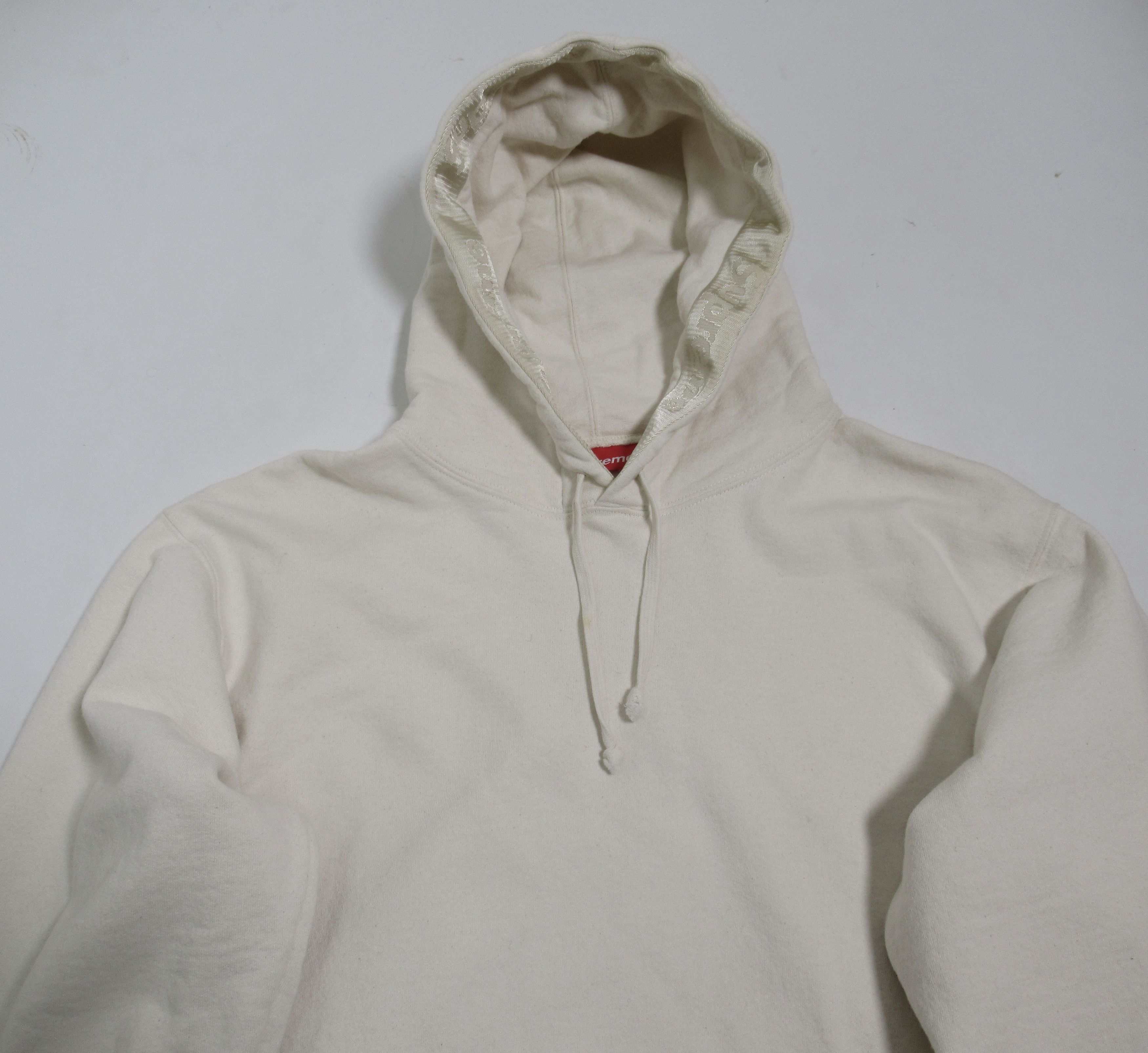 Supreme Supreme Tonal Webbing Hooded Sweatshirt Natural SS2020 Size US XL / EU 56 / 4 - 2 Thumbnail