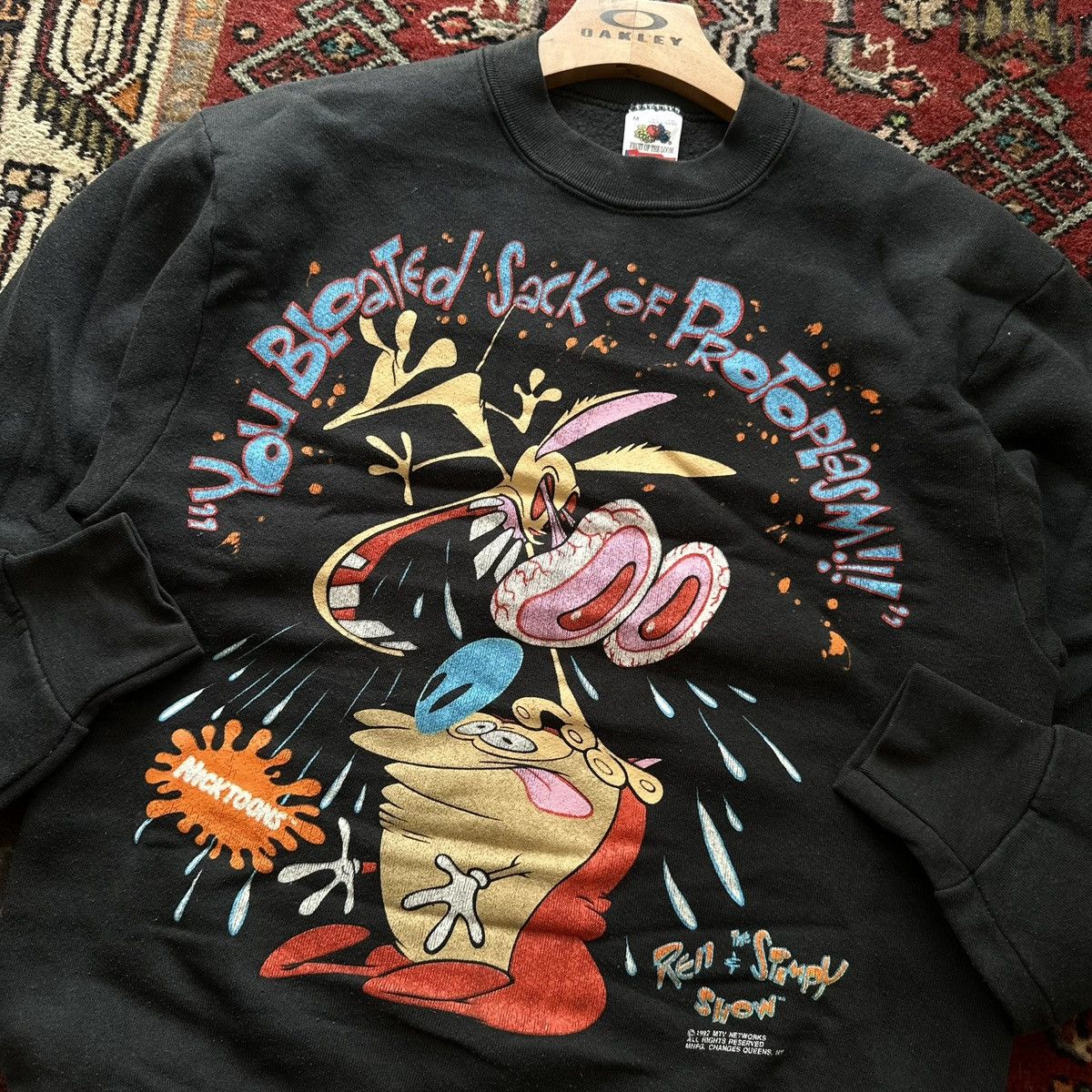 Nickelodeon Vintage 1992 Ren & Stimpy Crewneck Sweatshirt Nickelodeon Size US M / EU 48-50 / 2 - 5 Thumbnail