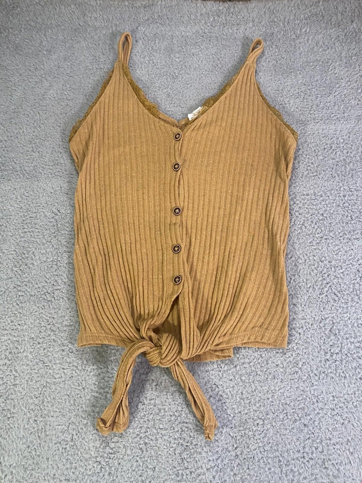 Other Escape By Blu Pepper Women’s Tank Small Beige Tan Tie Boho Size S / US 4 / IT 40 - 1 Thumbnail