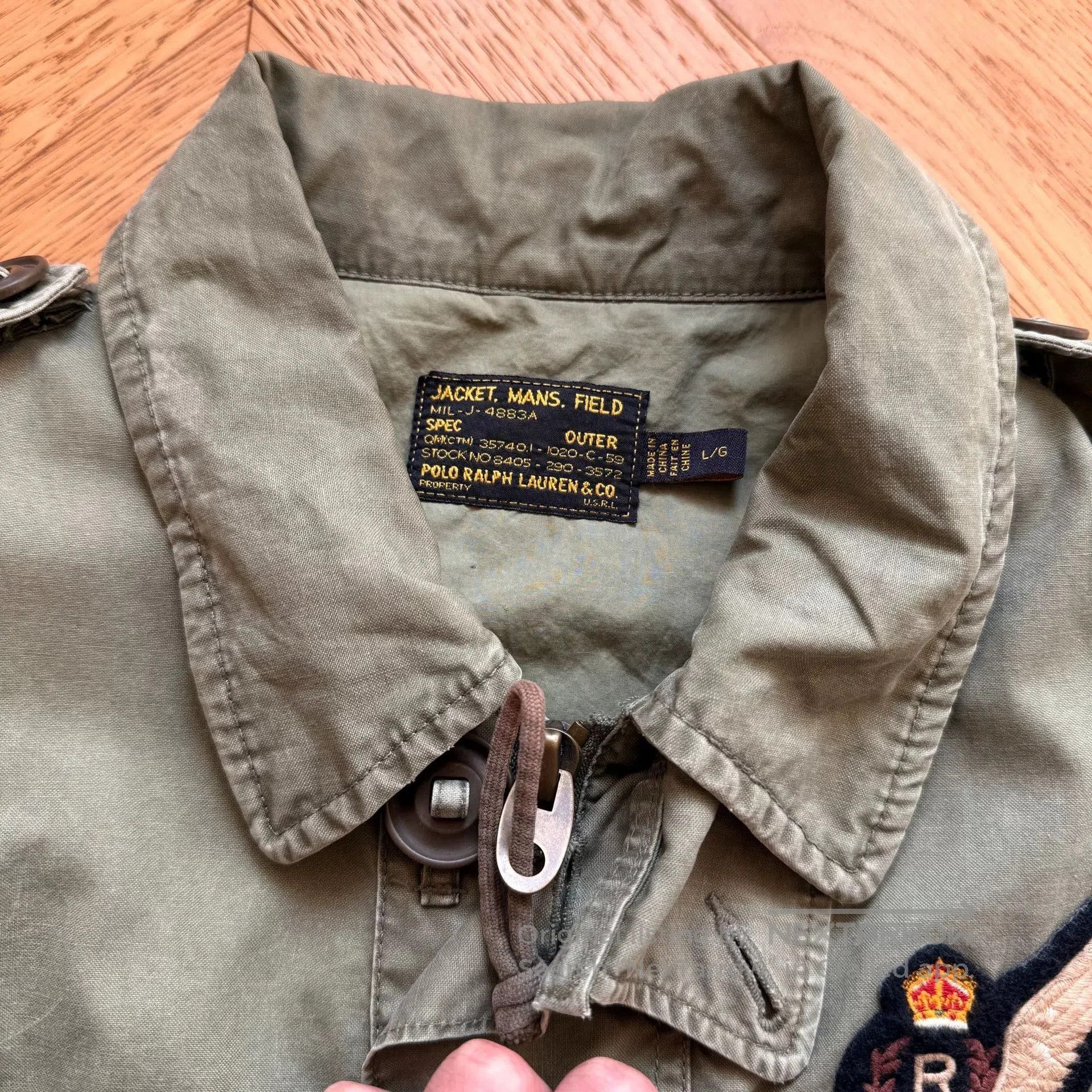 Polo Ralph Lauren RL Vintage Washed Embroidered M65 Jacket. Size US L / EU 52-54 / 3 - 7 Thumbnail