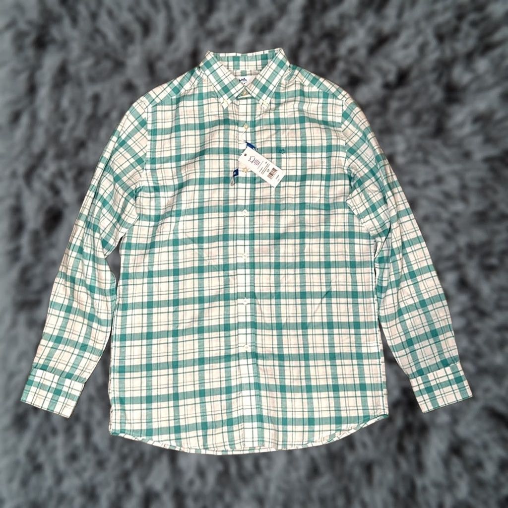 Southern Tide VINTAGE Southern Tide Hemp Blend Headland Moultrie Long Sleeve Button Down M Green Mens Medium Size US M / EU 48-50 / 2 - 1 Thumbnail