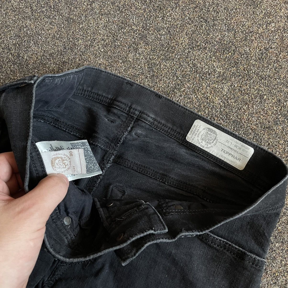 Vintage Vintage Y2K Diesel Faded Black Slim Denim Jeans Skate 30 Size US 30 / EU 46 - 5 Thumbnail