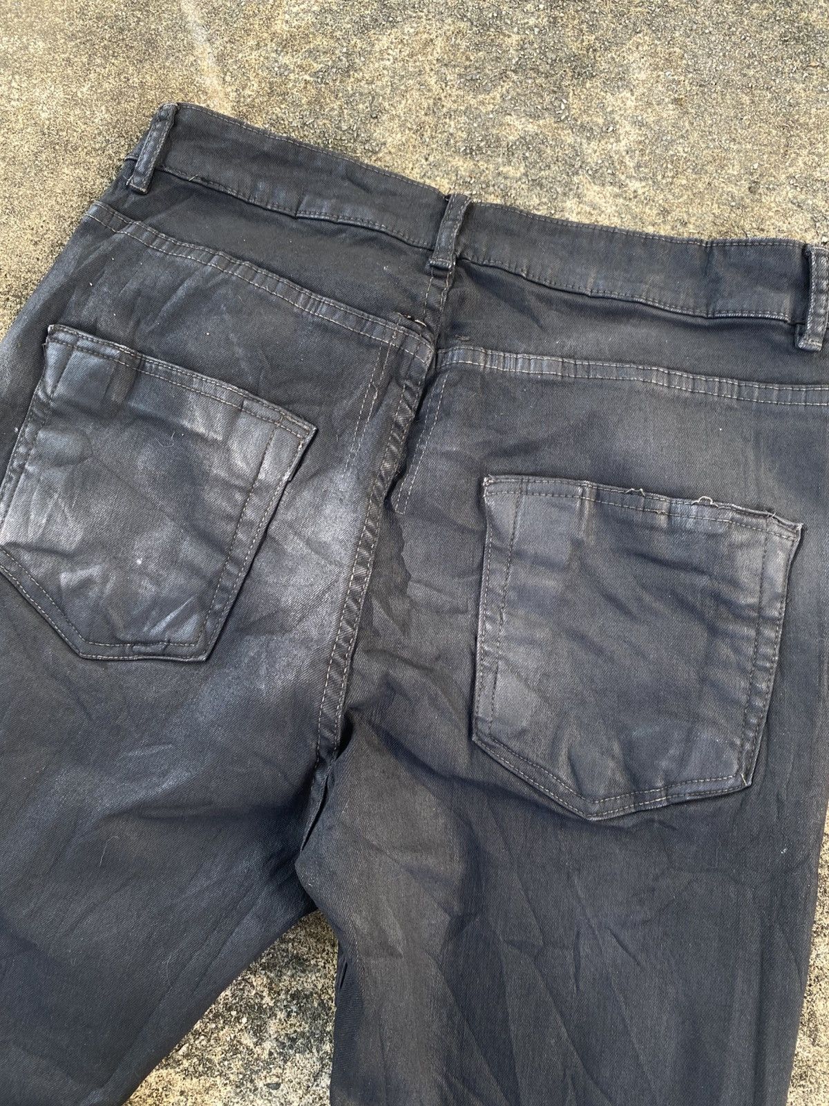 Rick Owens Drkshdw Rick Owens Drkshdw Blax Wax Creatch Cut Pant Size US 30 / EU 46 - 9 Thumbnail