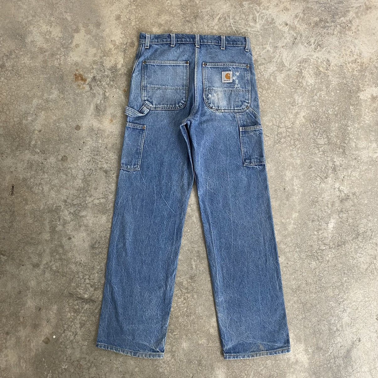 Carhartt Vintage Carhartt Faded Blue Carpenter Work Denim Jeans Size US 32 / EU 48 - 17 Thumbnail