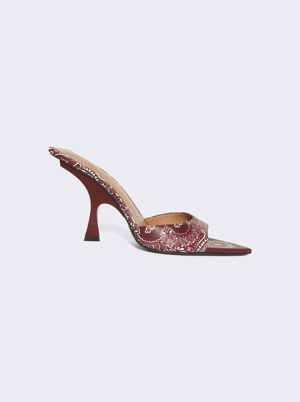 The Attico o1mle0526 Ester Bandana Print Leather Mules in Red Size US 8 / IT 38 - 1 Thumbnail