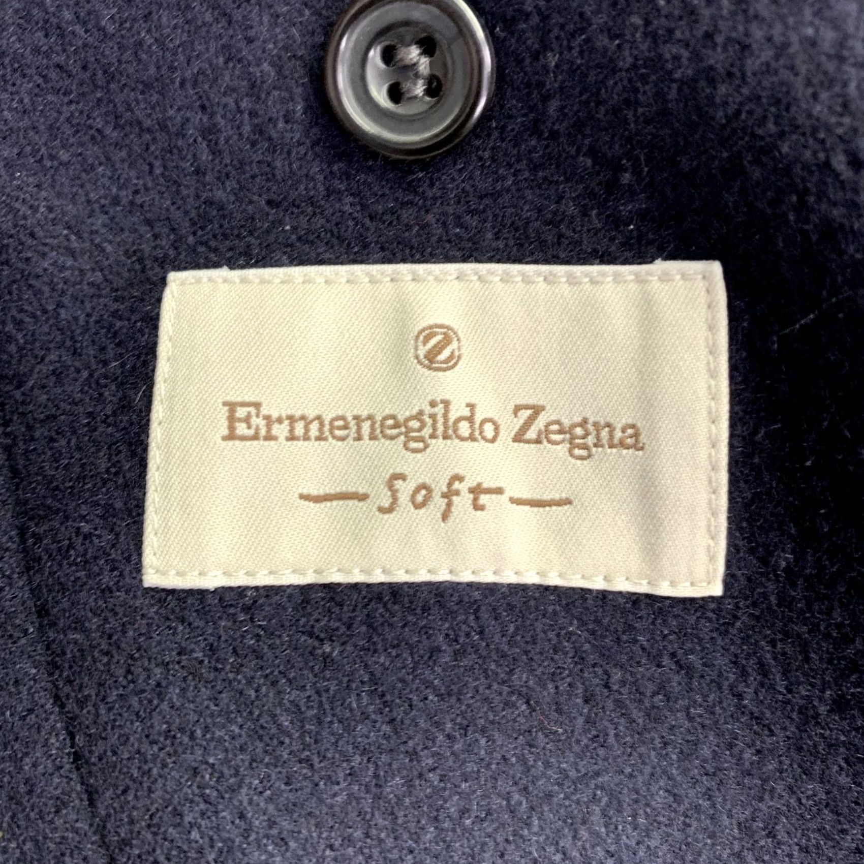 Ermenegildo Zegna ERMENEGILDO ZEGNA Notch Lapel Jacket Navy Cashmere Wool Size 42 Size US XS / EU 42 / 0 - 6 Thumbnail