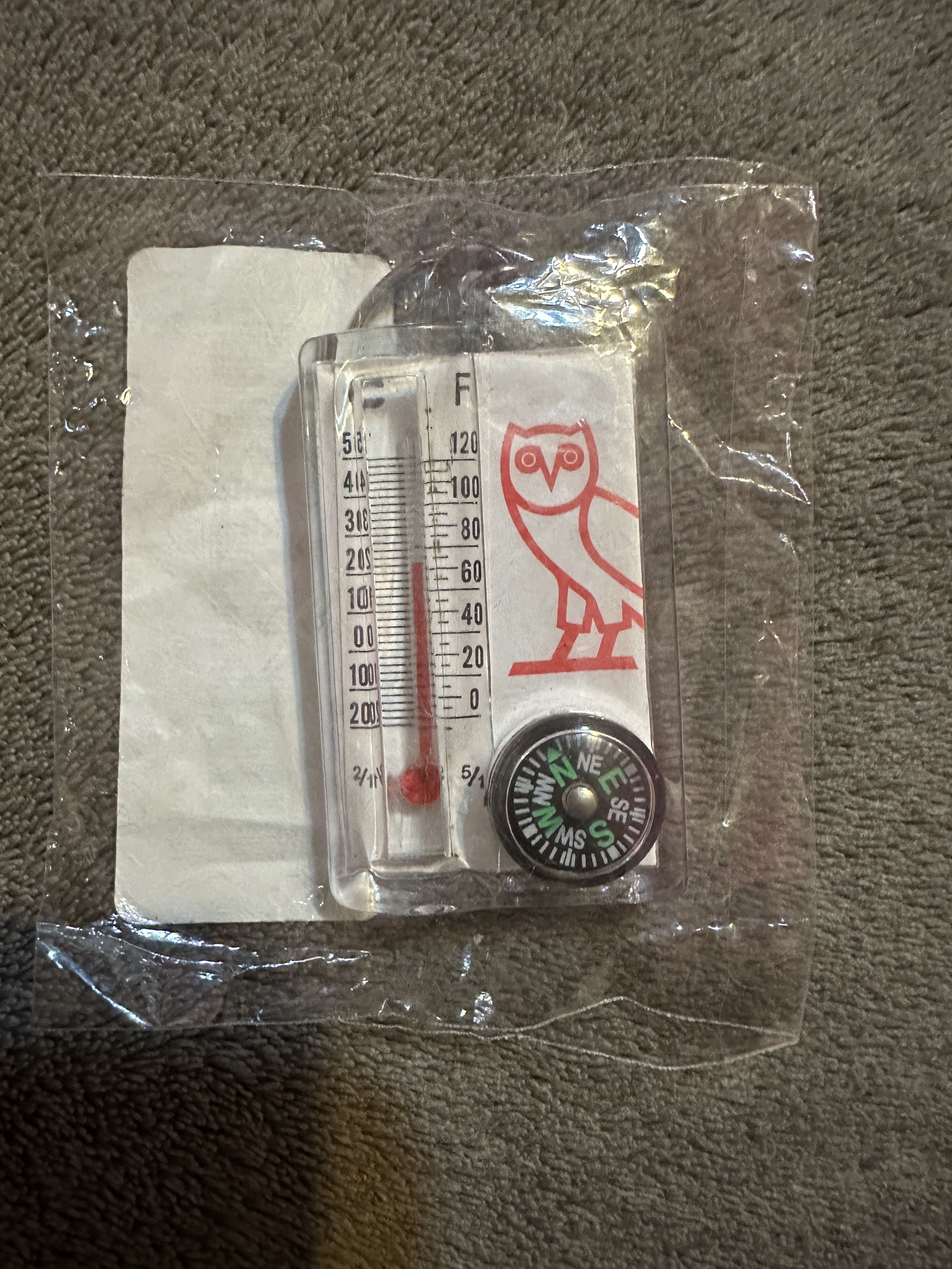 Drake OVO Thermometer + Compass Keychain (RARE) Size ONE SIZE - 1 Thumbnail