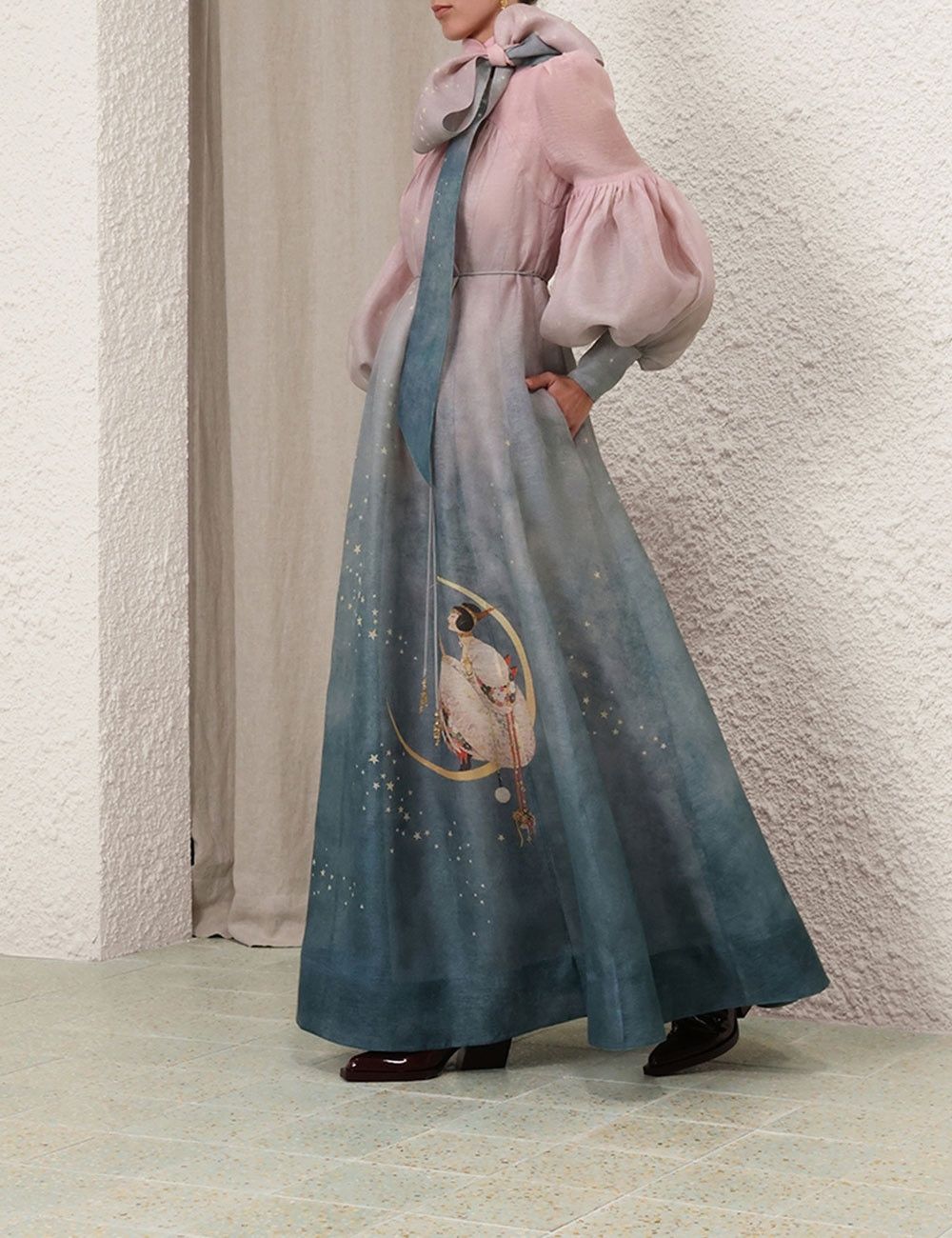 Zimmermann oc11z0825 Eden Tie Neck Gown in Multicolor Size M / US 6-8 / IT 42-44 - 7 Thumbnail