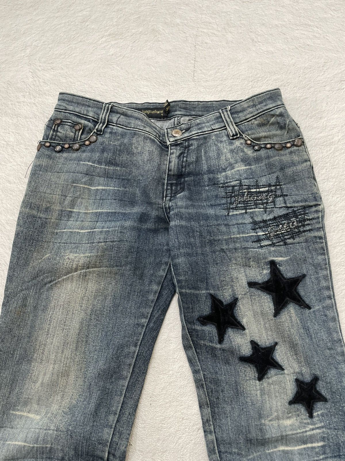 Hysteric Glamour 2000s Hysteric Star Patch Flare Denim Mudwash Y2K Japanese Size US 30 / EU 46 - 5 Thumbnail