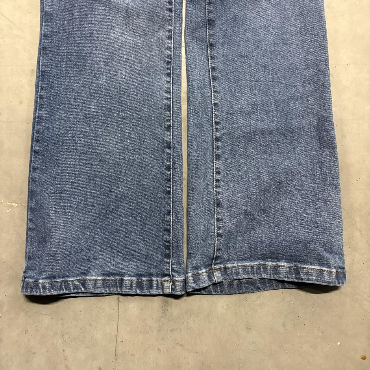 Japanese Brand × Vintage Crazy Vintage Y2K Flared Bootcut Medium Wash Denim Jeans! Size US 34 / EU 50 - 4 Thumbnail