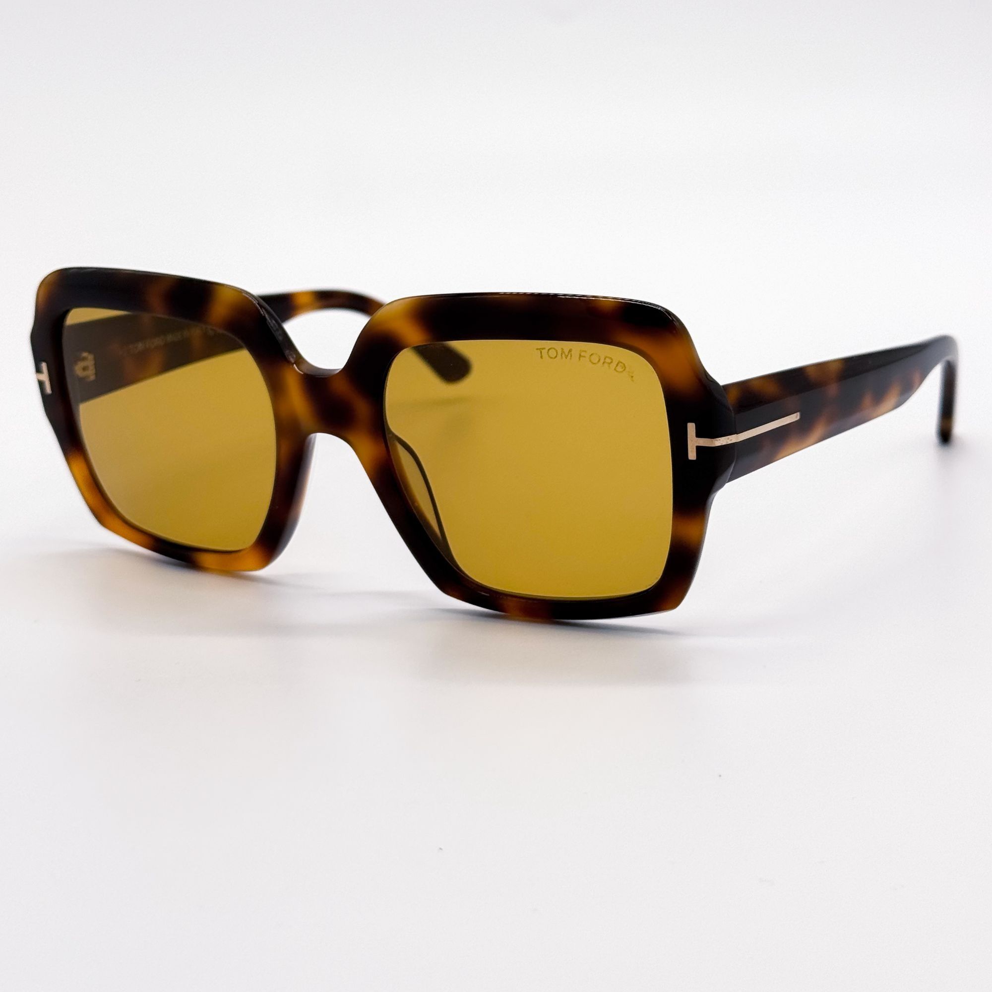 Tom Ford NEW TOM FORD KAYA SUNGLASSES TF1082 53E HAVANA/YELLOW FT1082 Size ONE SIZE - 2 Thumbnail