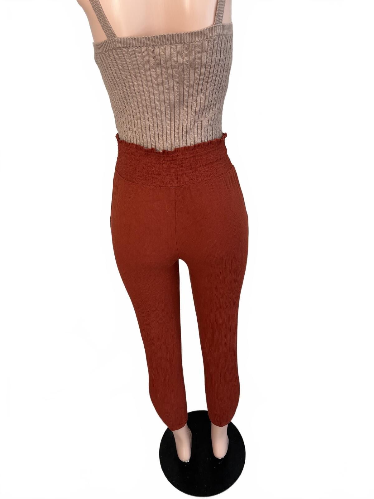 Other Kingston Grey Rust High Waist Smocked Waistband Pants. M Size 32" / US 10 / IT 46 - 5 Thumbnail