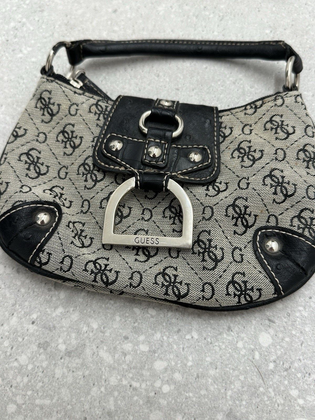 Guess Guess Vintage Mini Hand Bag Monogram y2k Swag 90`s Size ONE SIZE - 6 Thumbnail