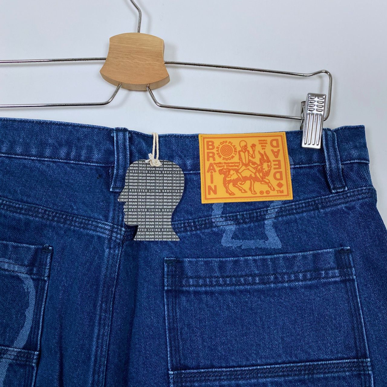 Brain Dead BRAIN DEAD LOGOHEAD DENIM DOUBLE KNEE UTILITY PANT INDIGO Size US 33 - 2 Thumbnail