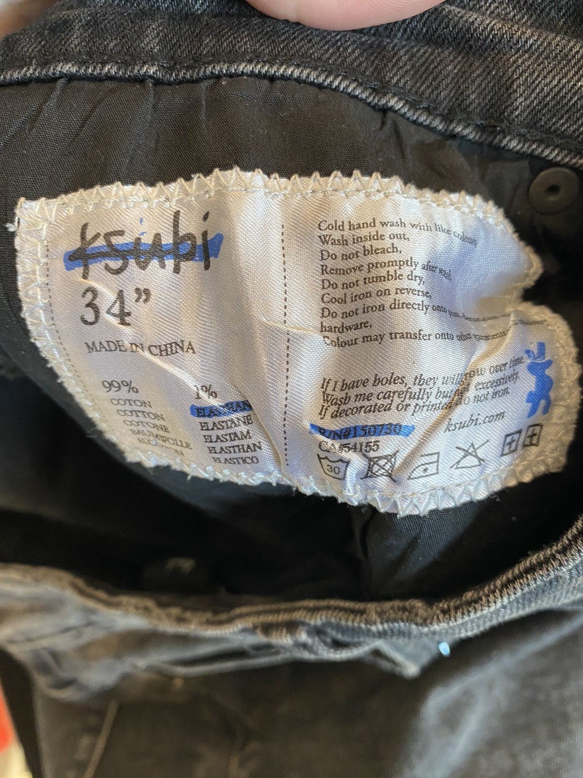 Ksubi Ksubi Rhinestone Denim Washed Black Size US 34 / EU 50 - 4 Thumbnail