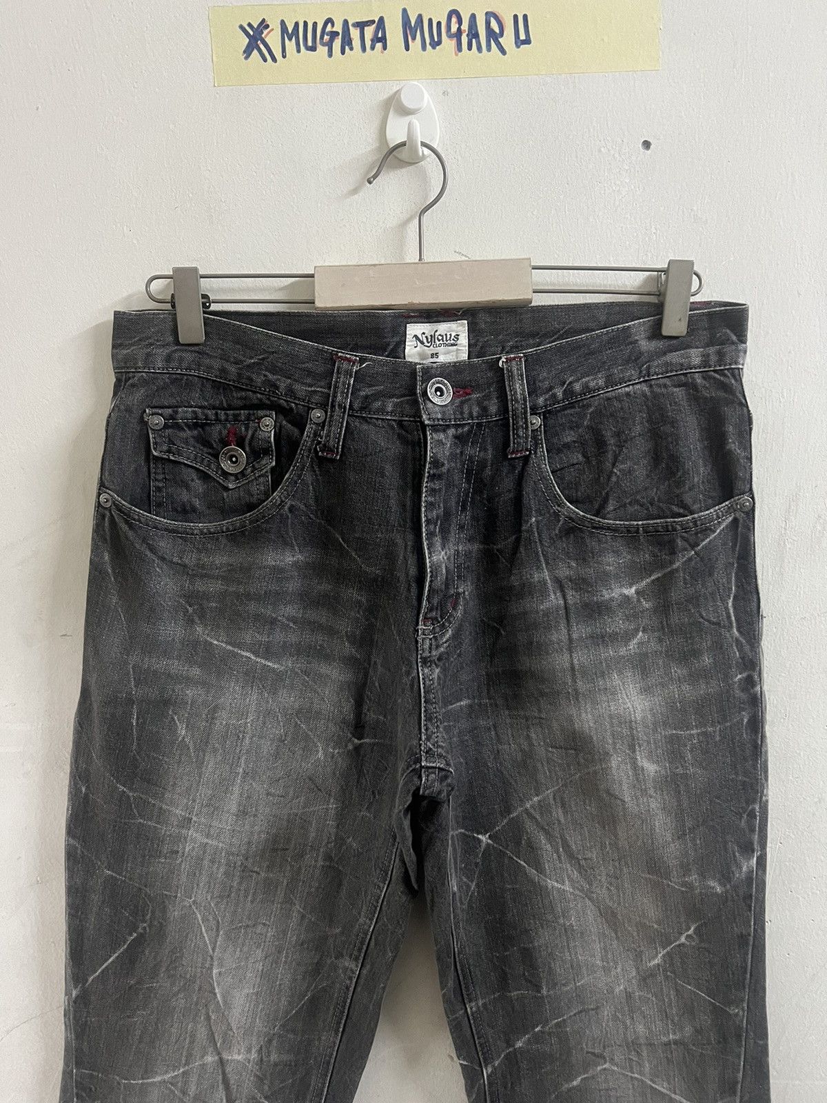 Japanese Brand FLARED🔥NYLAUS TWIST DISTRESSED DENIM PANT Size US 32 / EU 48 - 4 Thumbnail