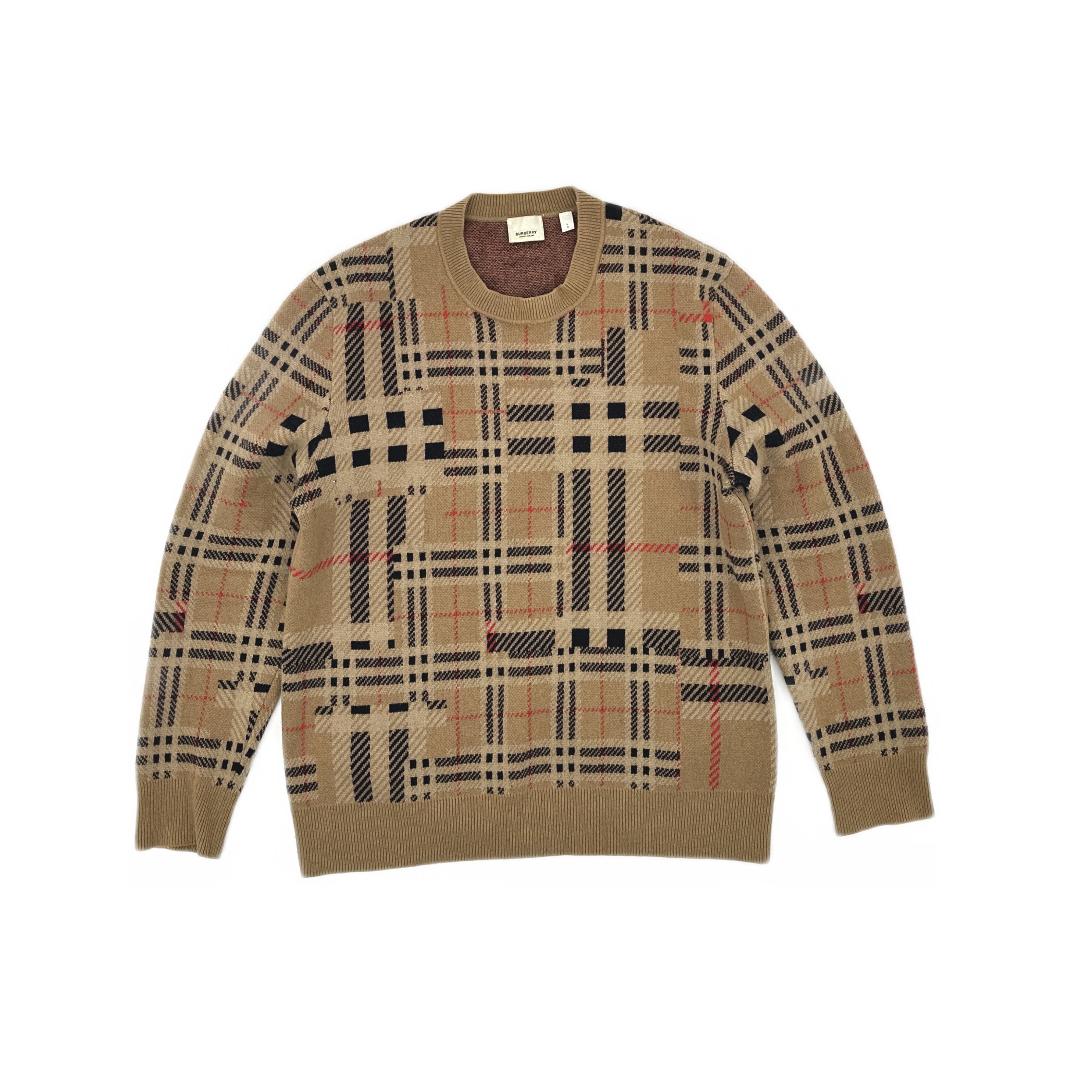 Burberry Burberry Check Sweater Size L Size US L / EU 52-54 / 3 - 1 Thumbnail