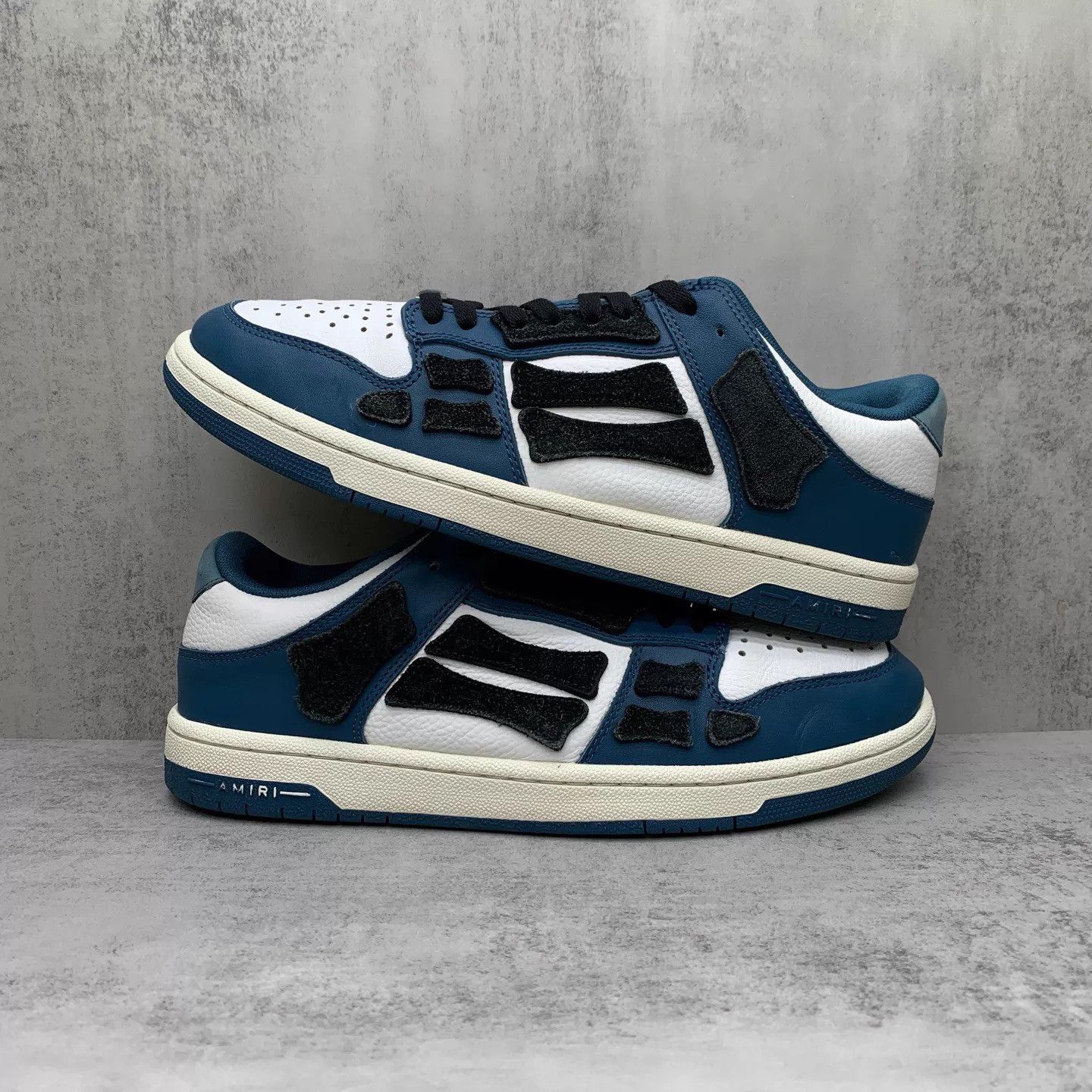 Amiri Amiri Blue White Bone Low Top Sneaker 42 98 New Size US 9 / EU 42 - 2 Thumbnail