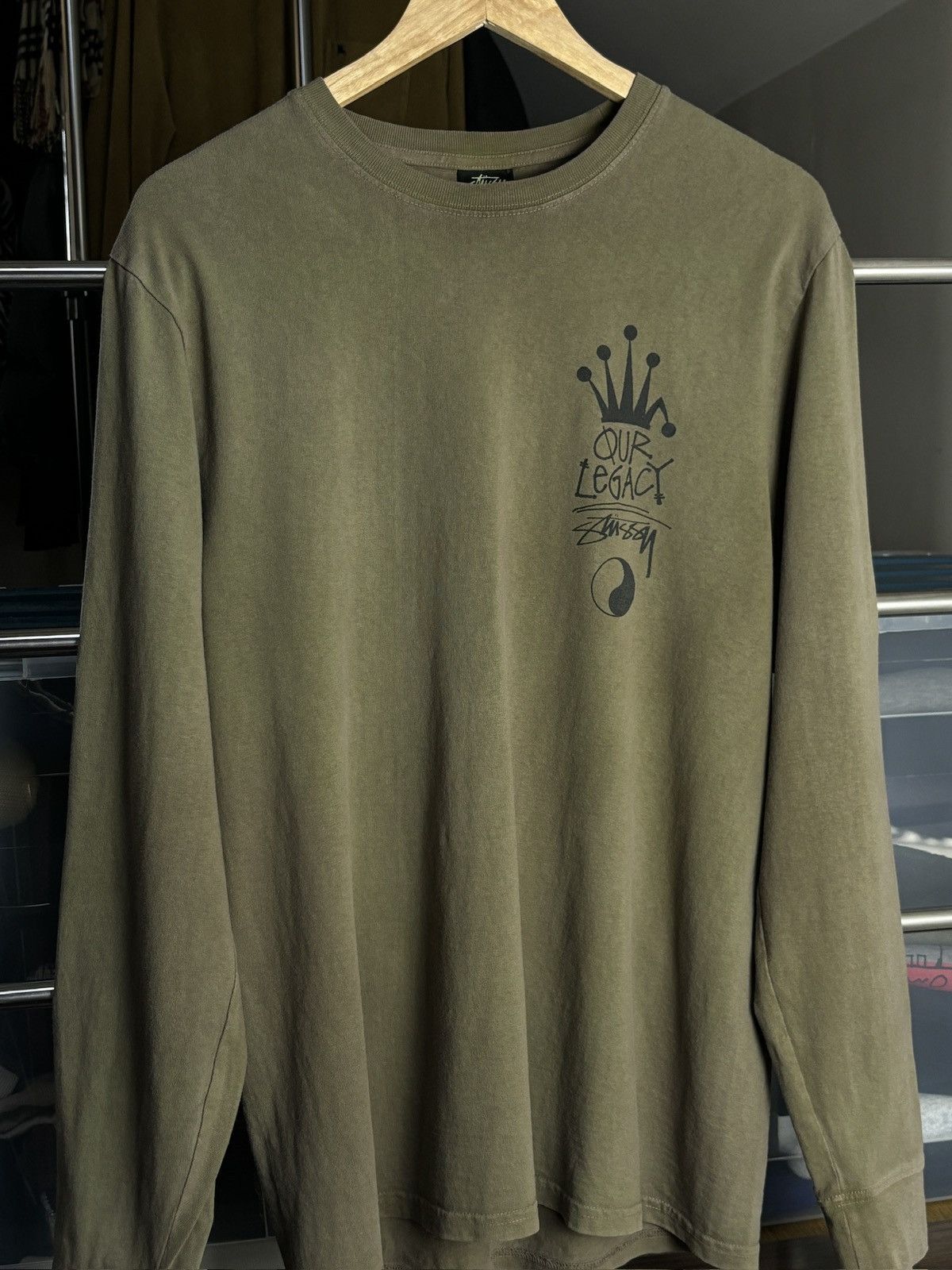 Our Legacy × Stussy Our Legacy x Stussy Crown Work Shop Long Sleeve T-shirt Size US M / EU 48-50 / 2 - 2 Thumbnail